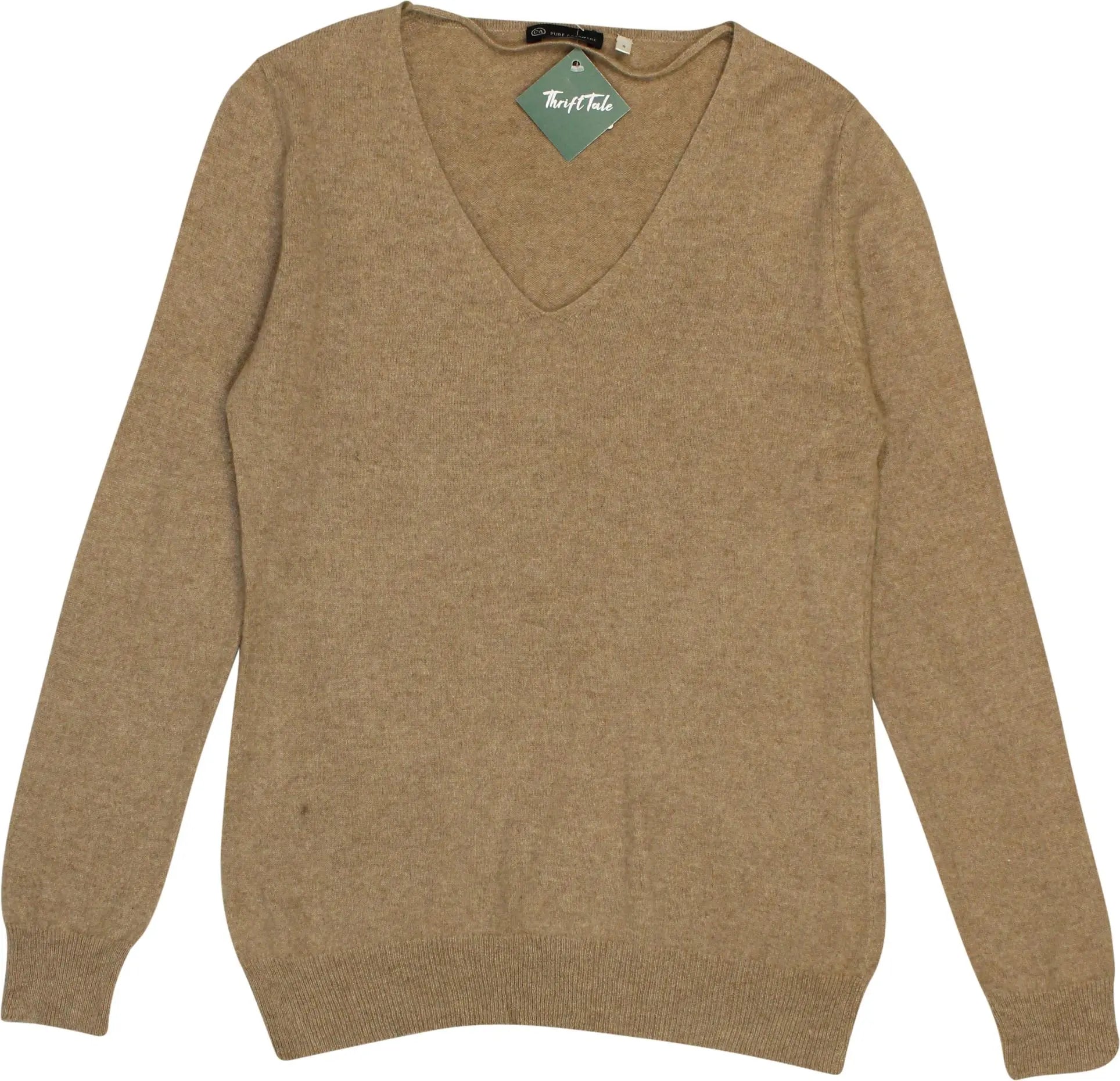 C&A - Brown Cashmere Jumper- ThriftTale.com - Vintage and second handclothing