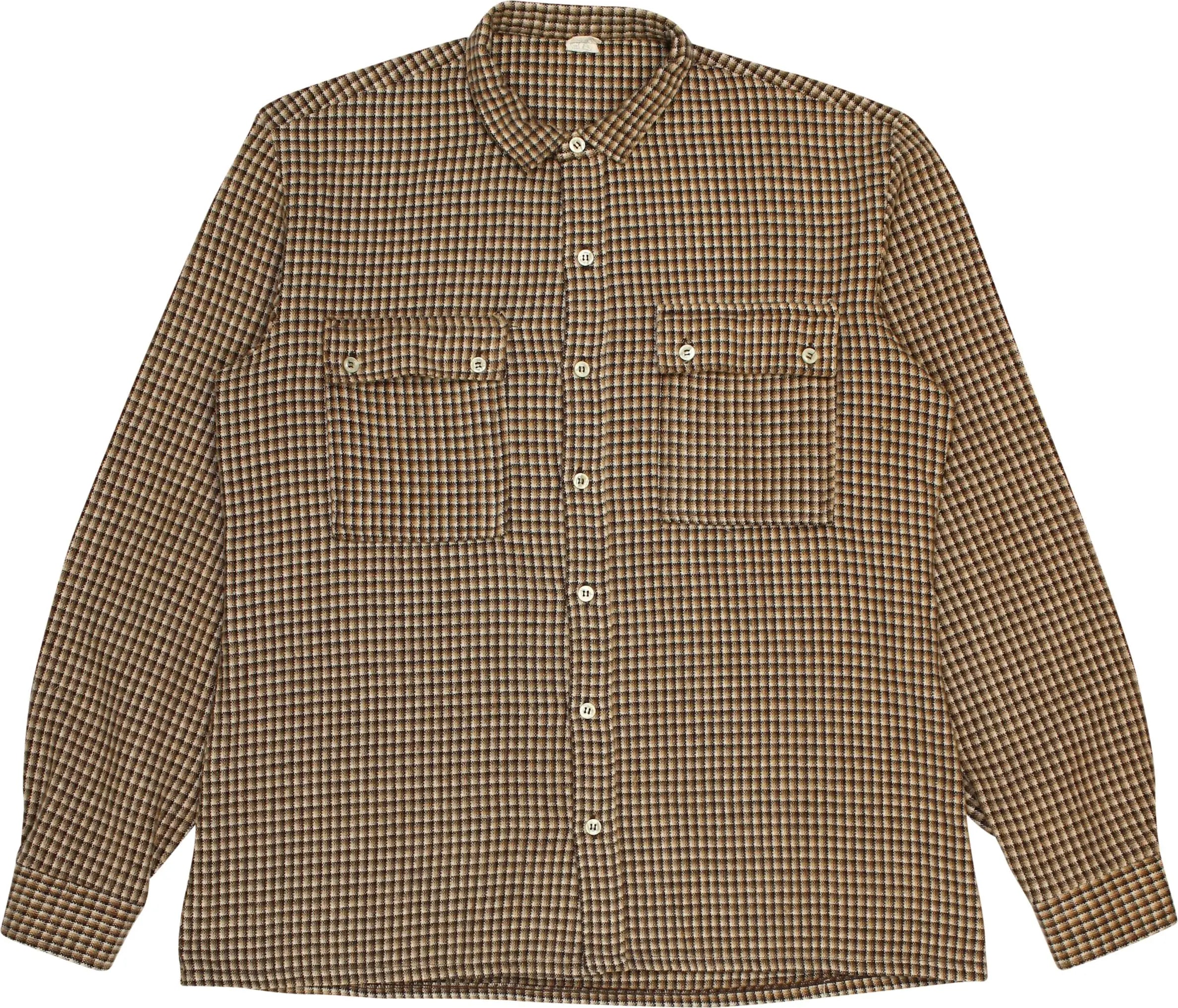 C&A - Brown Checked Shirt- ThriftTale.com - Vintage and second handclothing