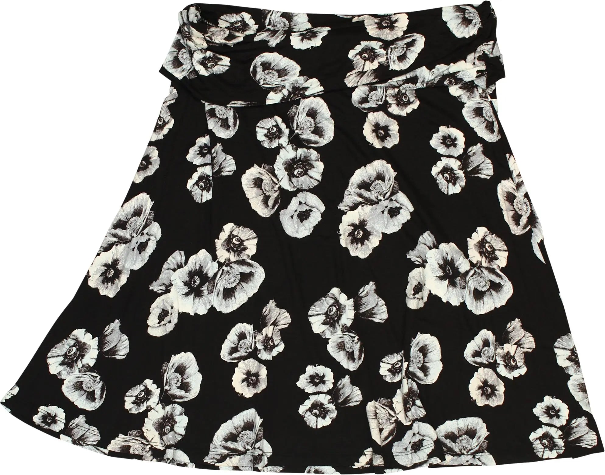 C&A - Floral A-line Skirt- ThriftTale.com - Vintage and second handclothing