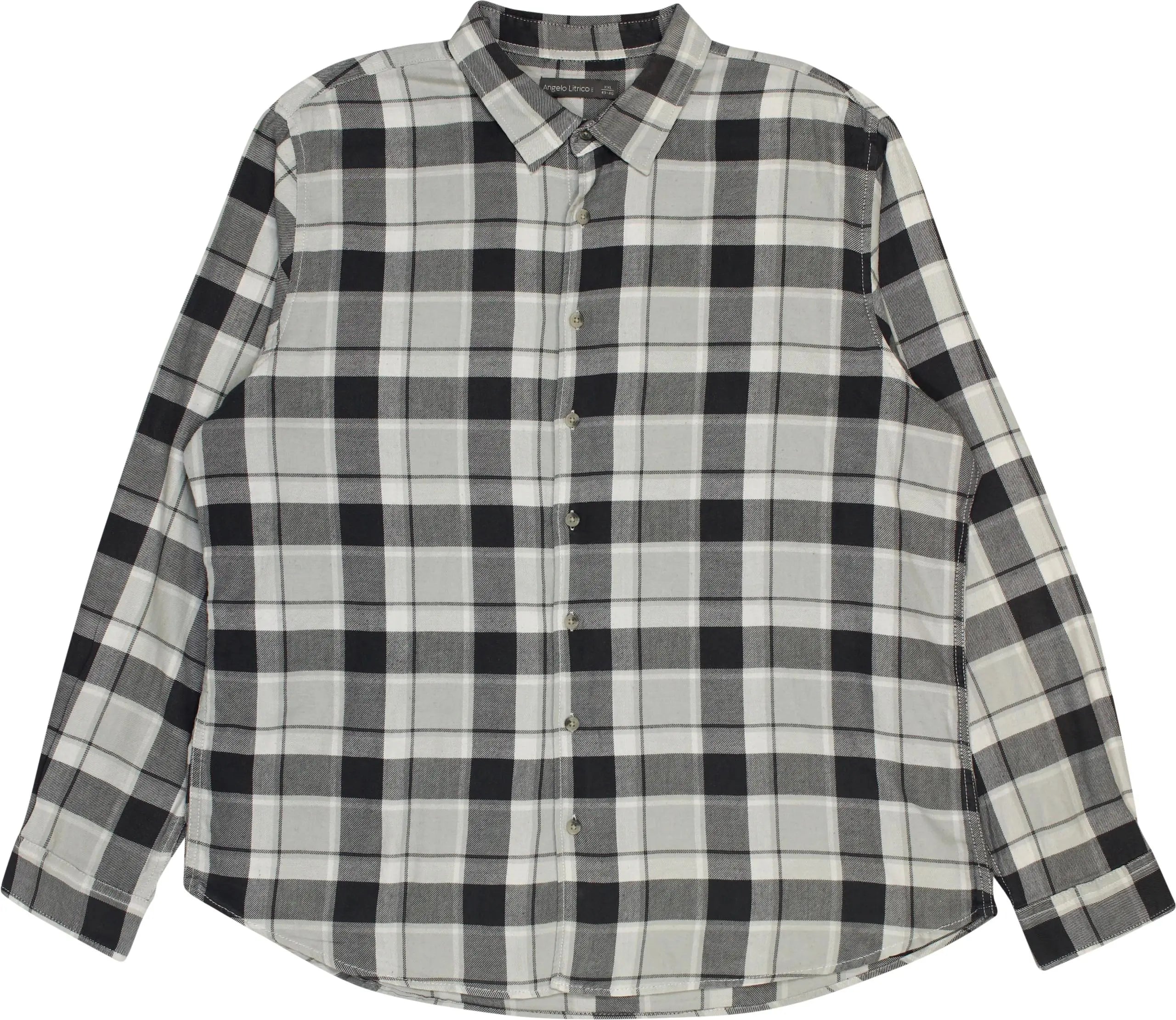 C&A - Grey Checked Shirt- ThriftTale.com - Vintage and second handclothing