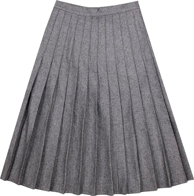 C&A - Grey Pleated Skirt- ThriftTale.com - Vintage and second handclothing