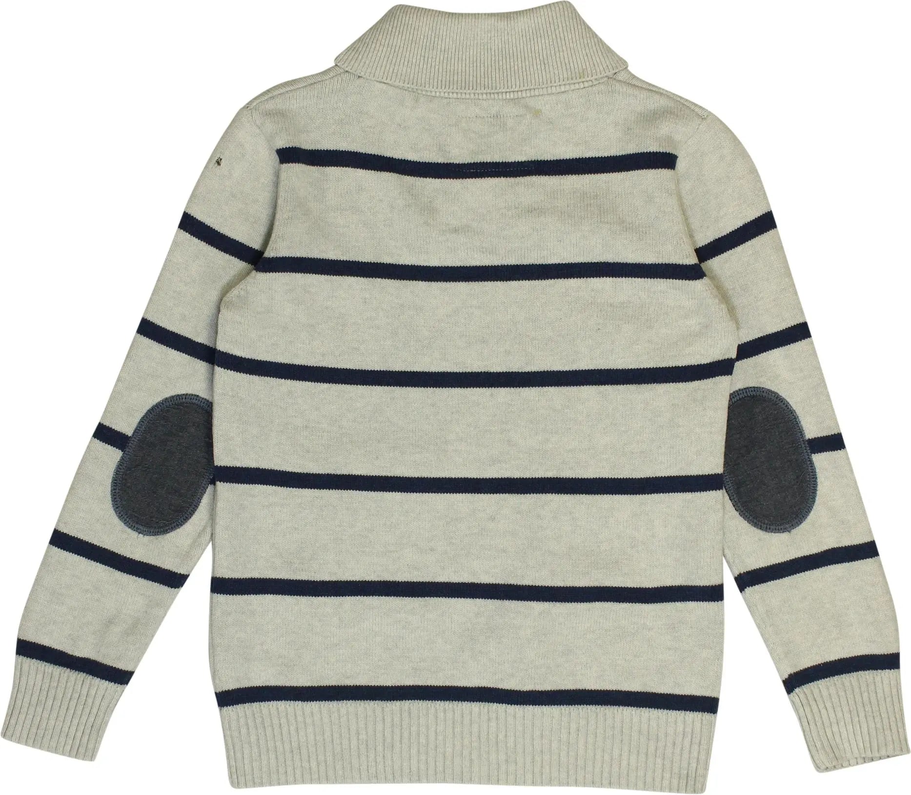 C&A - Grey Striped Jumper- ThriftTale.com - Vintage and second handclothing