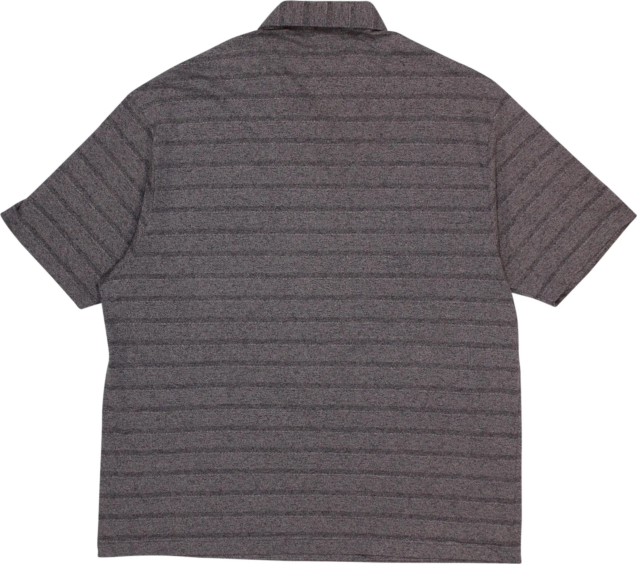 C&A - Grey Striped Polo Shirt- ThriftTale.com - Vintage and second handclothing