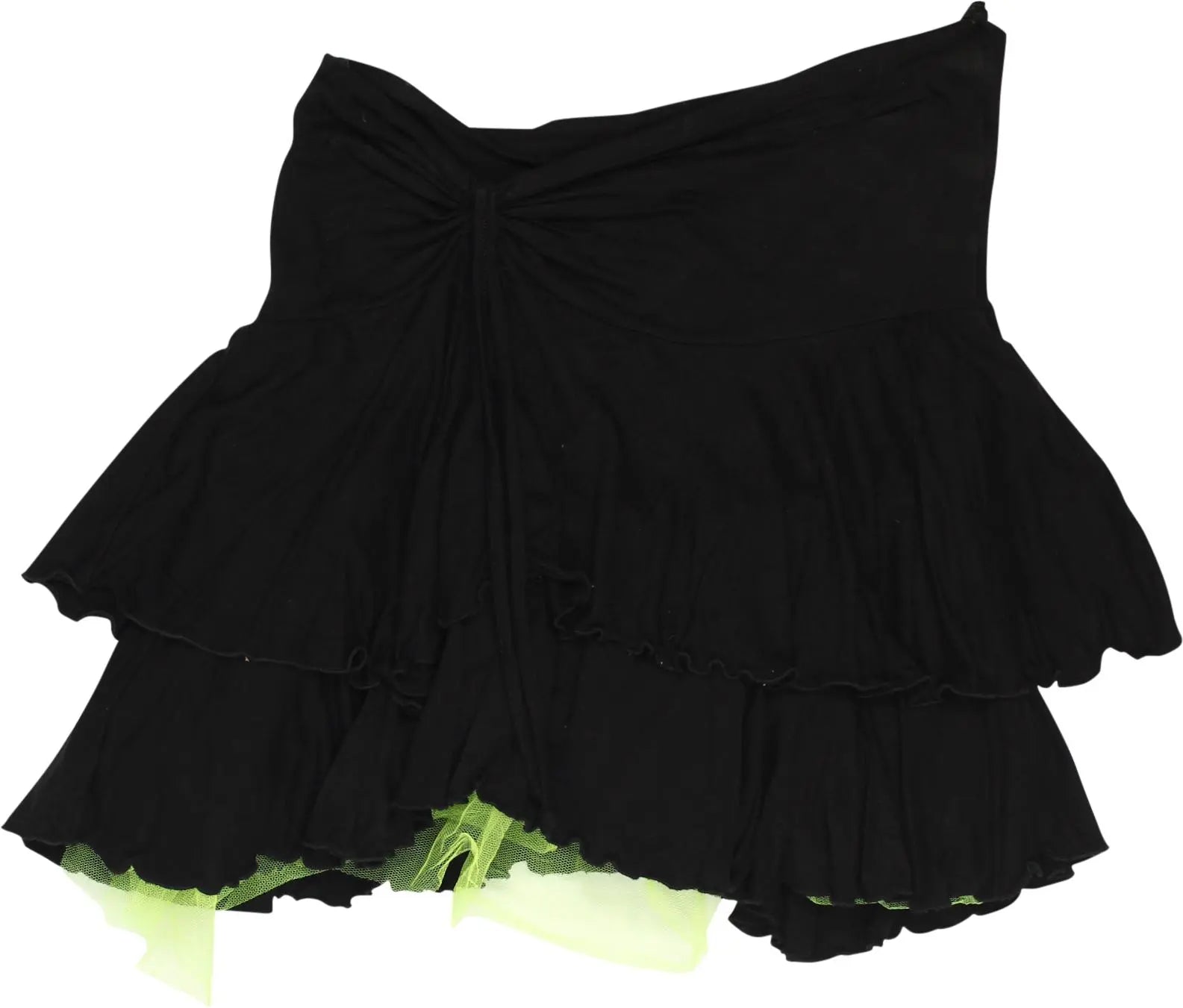 C&A - Mini Skirt with Green Tule- ThriftTale.com - Vintage and second handclothing