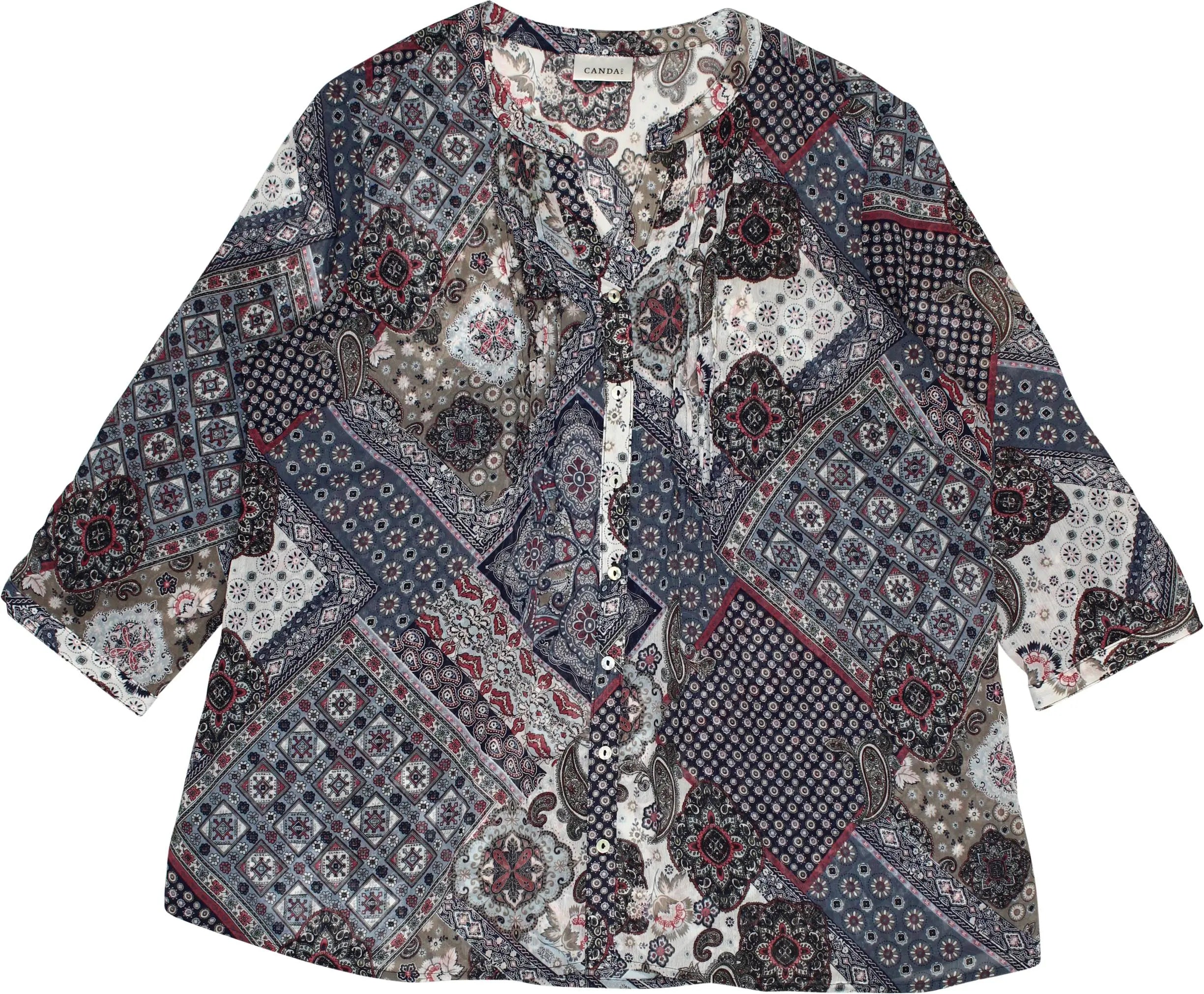 C&A - Sheer Paisley Blouse- ThriftTale.com - Vintage and second handclothing