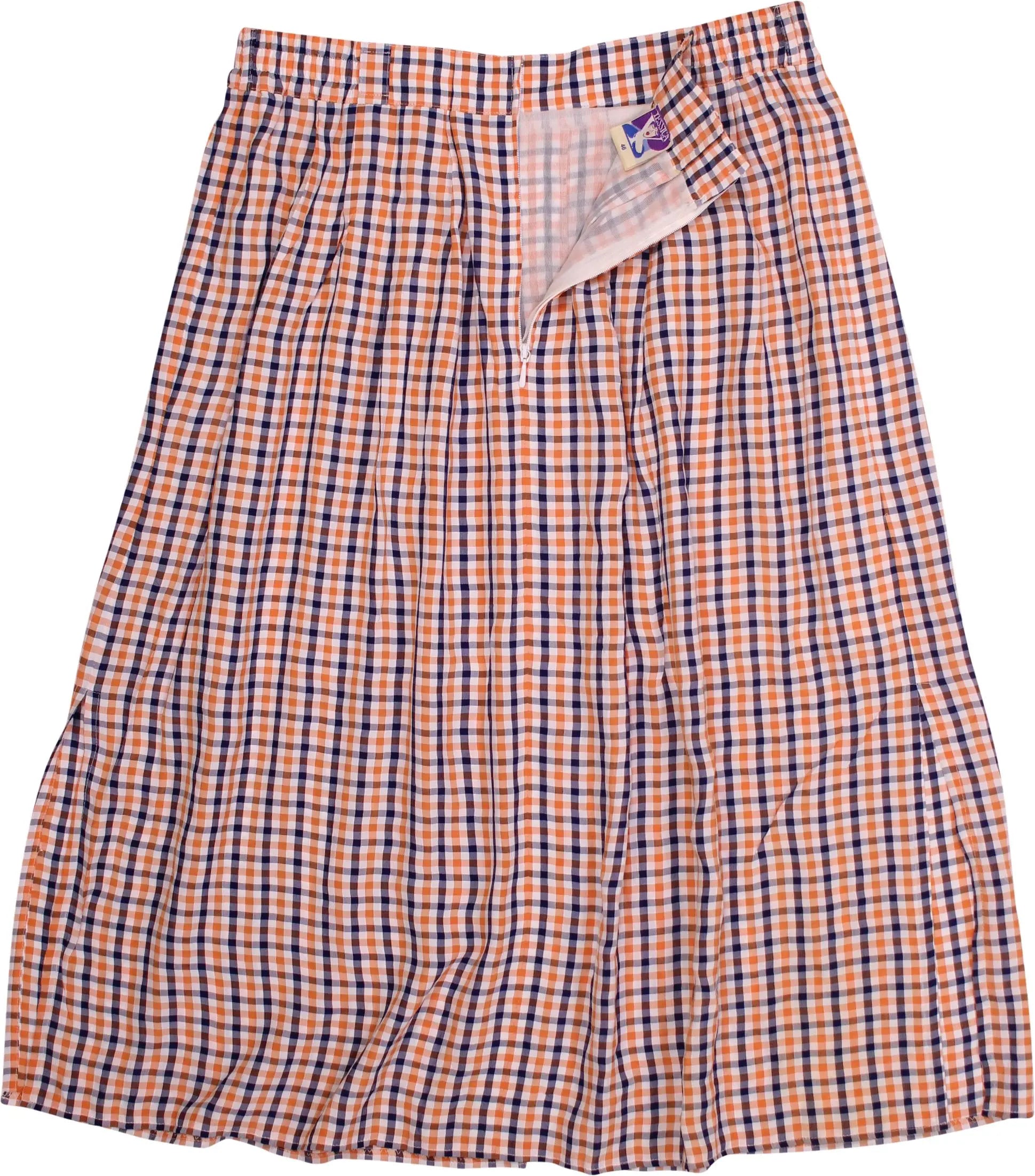 C&A - Vintage Checked Skirt by Yessica- ThriftTale.com - Vintage and second handclothing