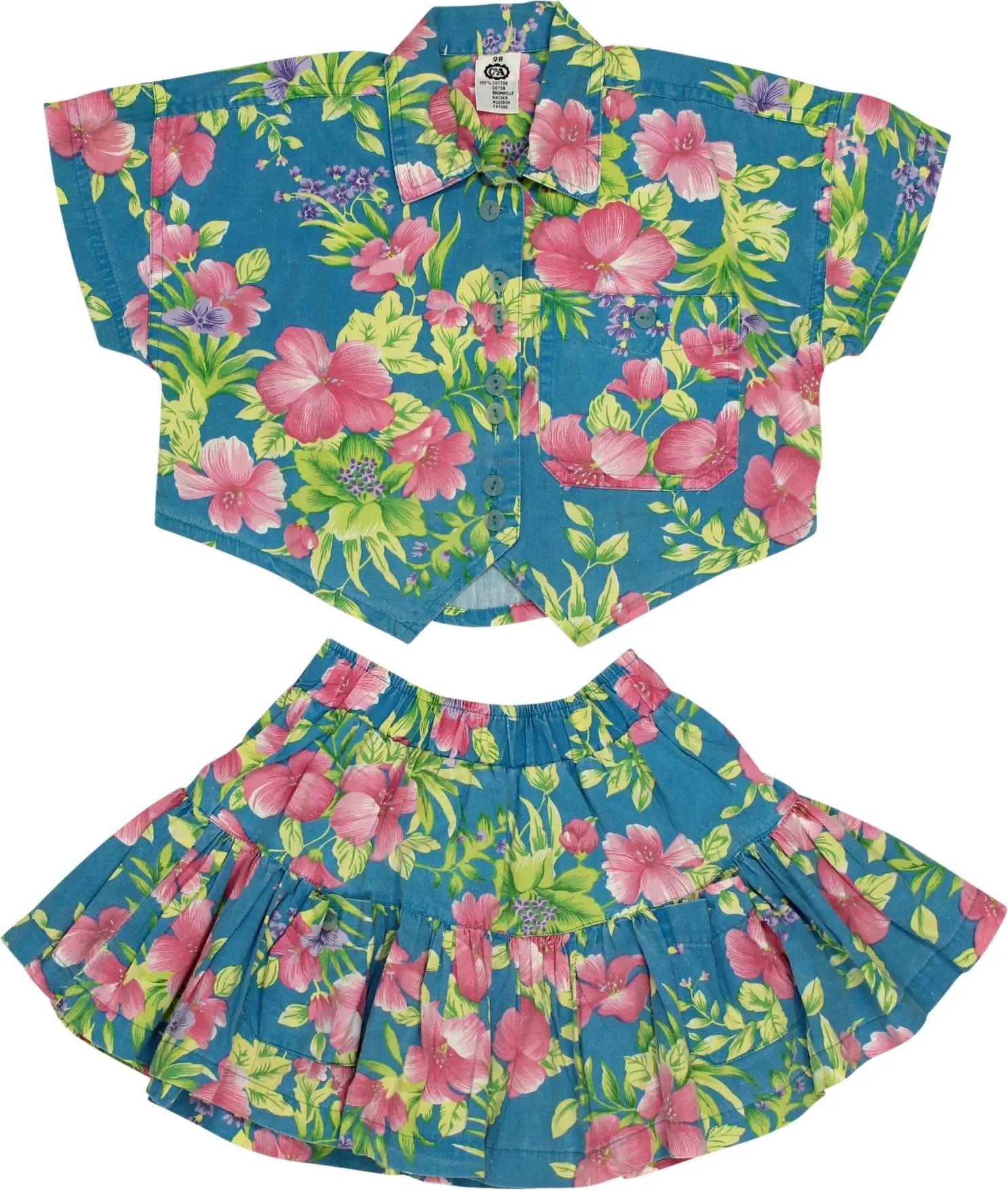 C&A - Vintage Floral Set by C&A- ThriftTale.com - Vintage and second handclothing