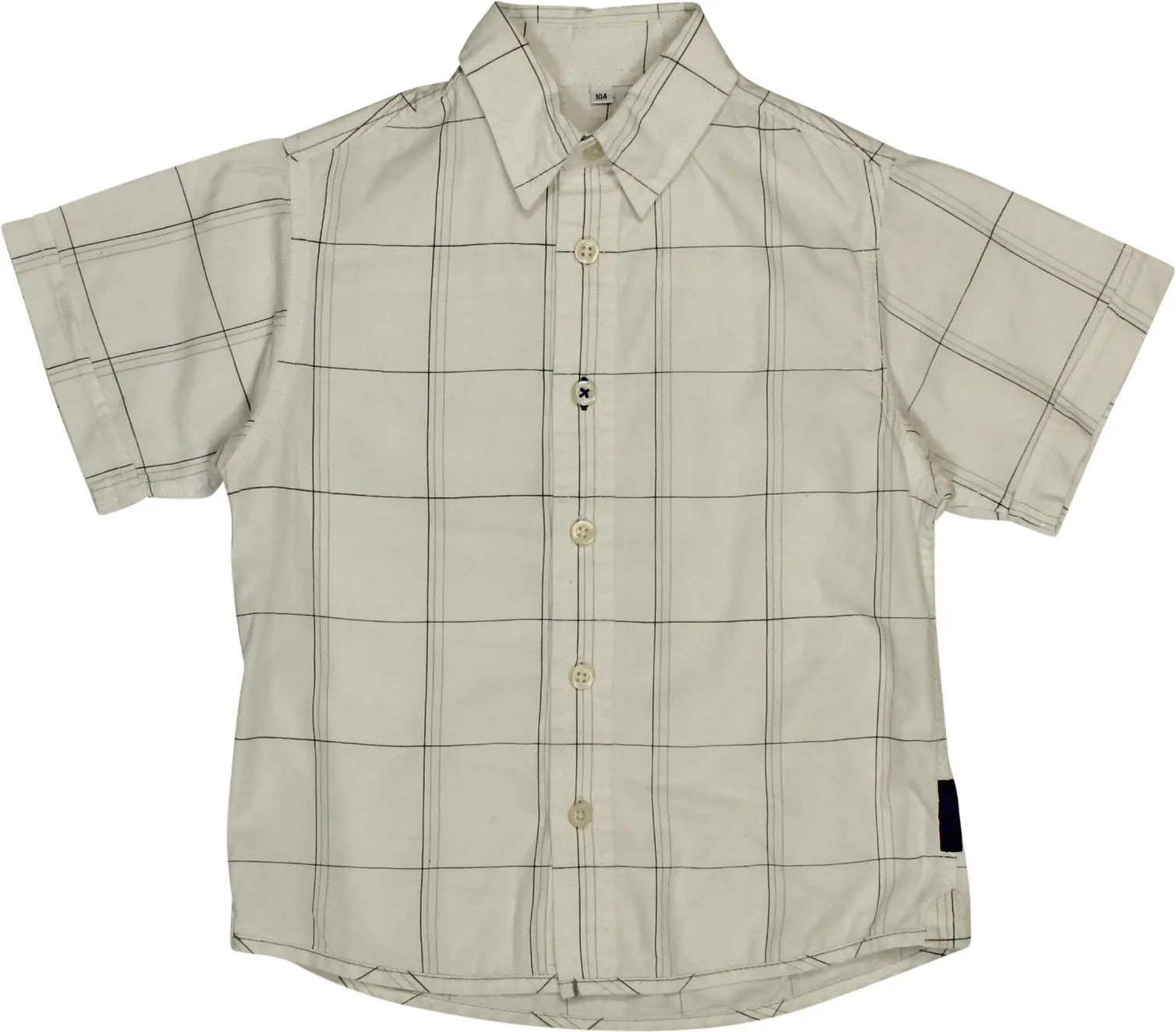 C&A - White Checkered Short Sleeve Shirt- ThriftTale.com - Vintage and second handclothing