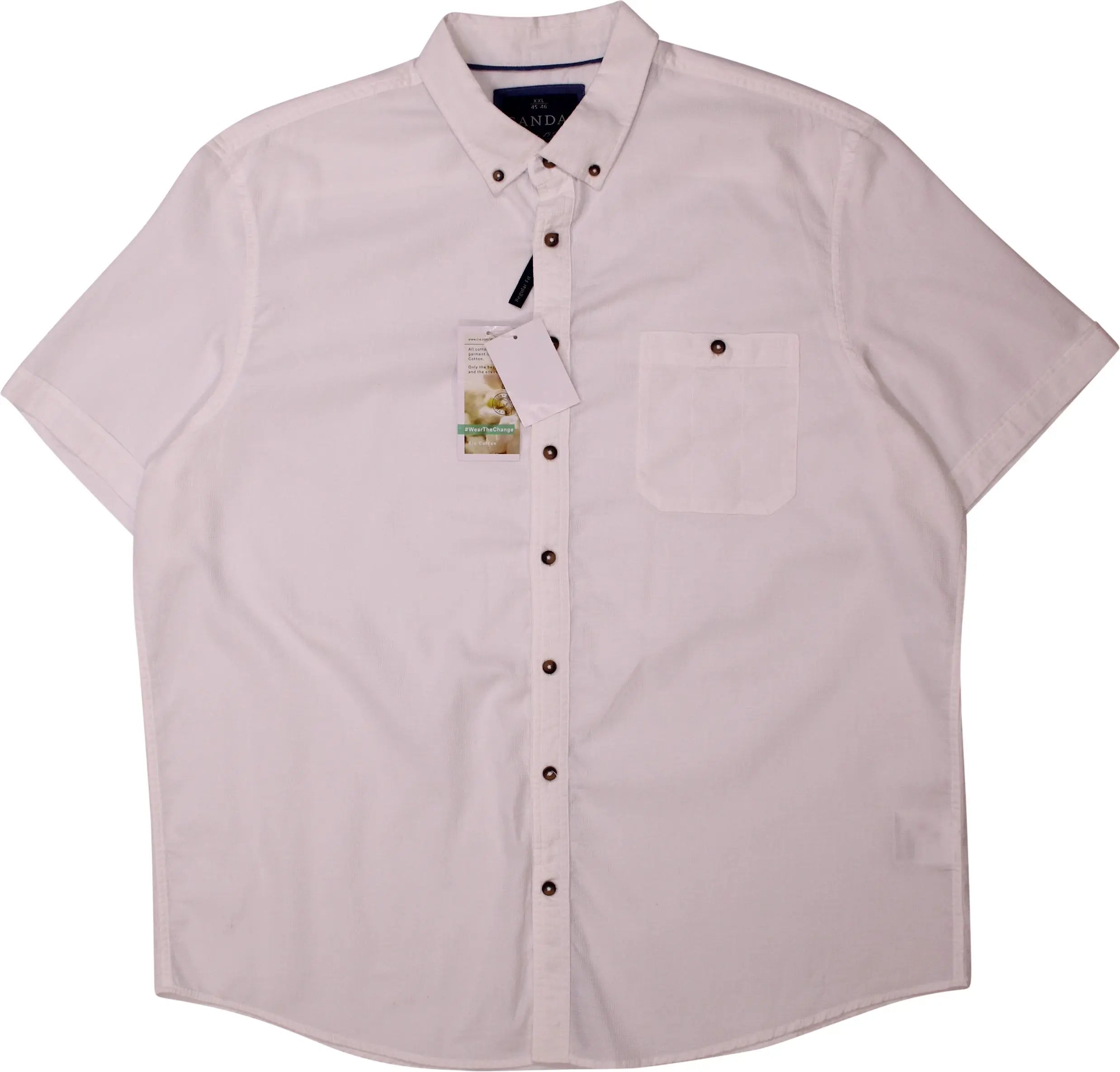 C&A - White Short Sleeve Shirt- ThriftTale.com - Vintage and second handclothing