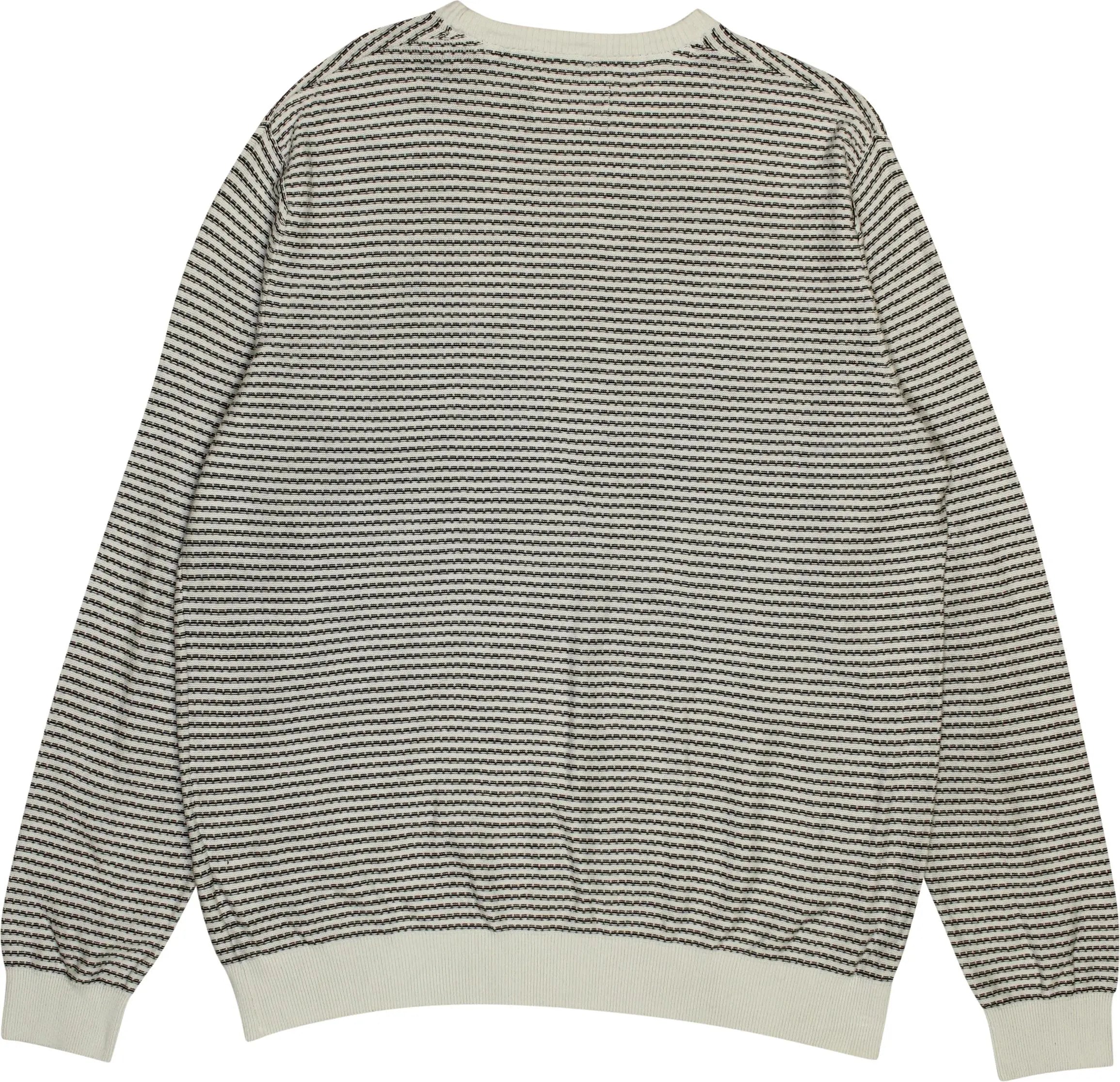 C&A - White Striped Jumper- ThriftTale.com - Vintage and second handclothing