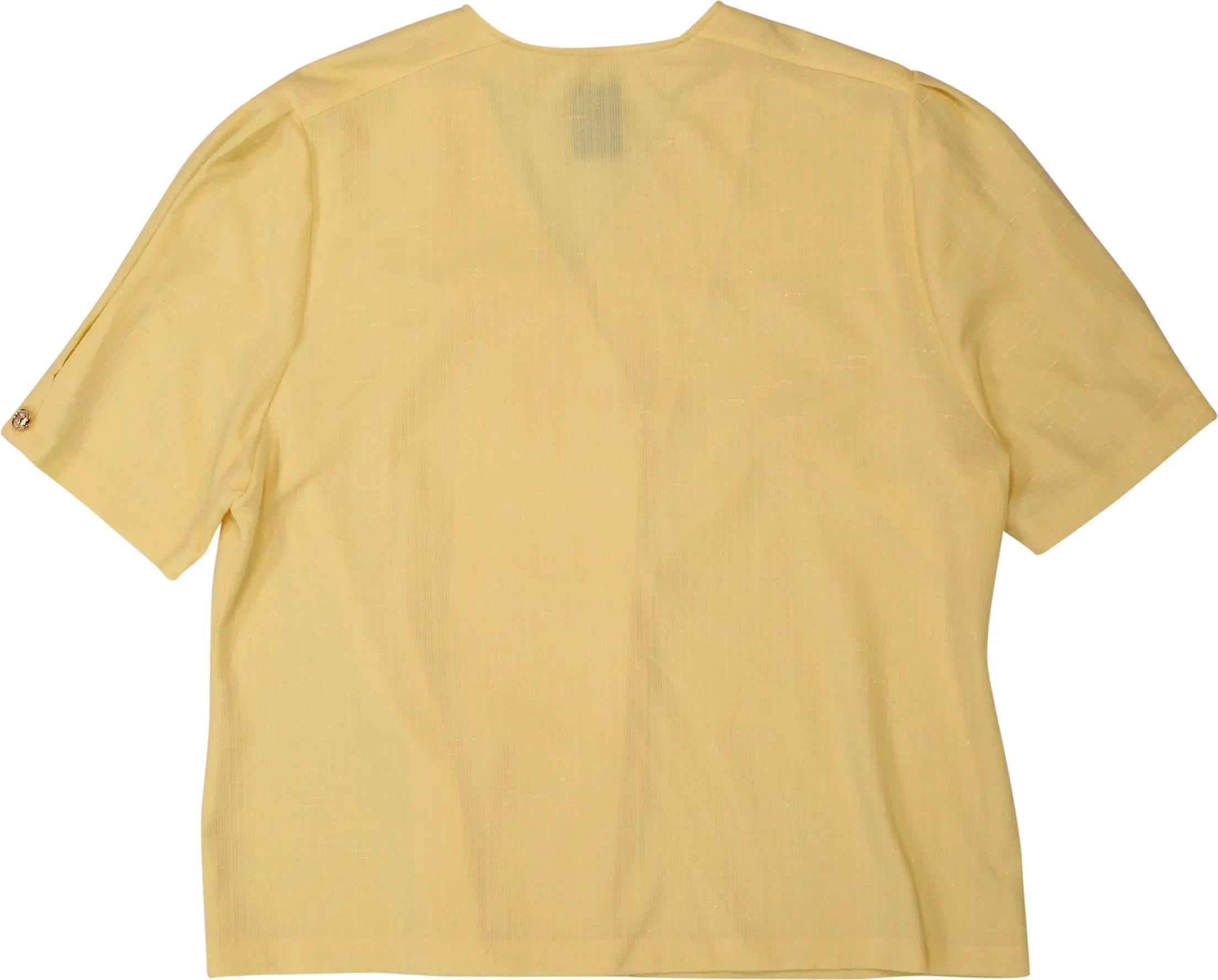 C&A - Yellow Double Breasted Short Sleeve Top- ThriftTale.com - Vintage and second handclothing