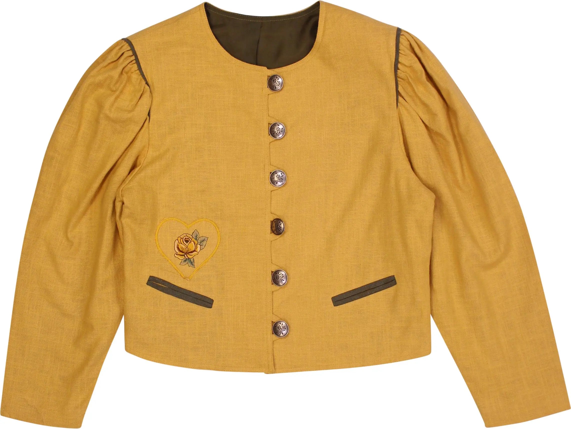 C&A - Yellow Puff Sleeve Blazer- ThriftTale.com - Vintage and second handclothing
