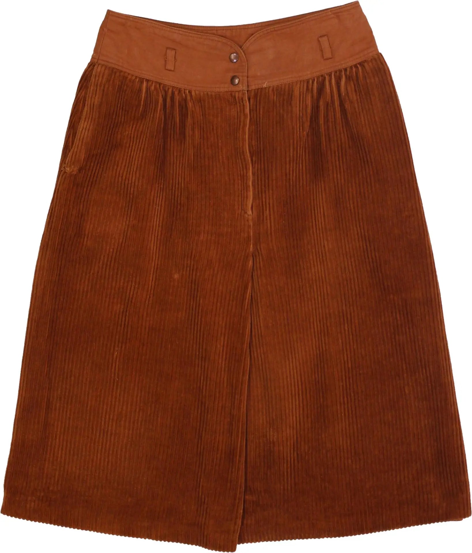 Cachil - Brown Corduroy Skirt- ThriftTale.com - Vintage and second handclothing