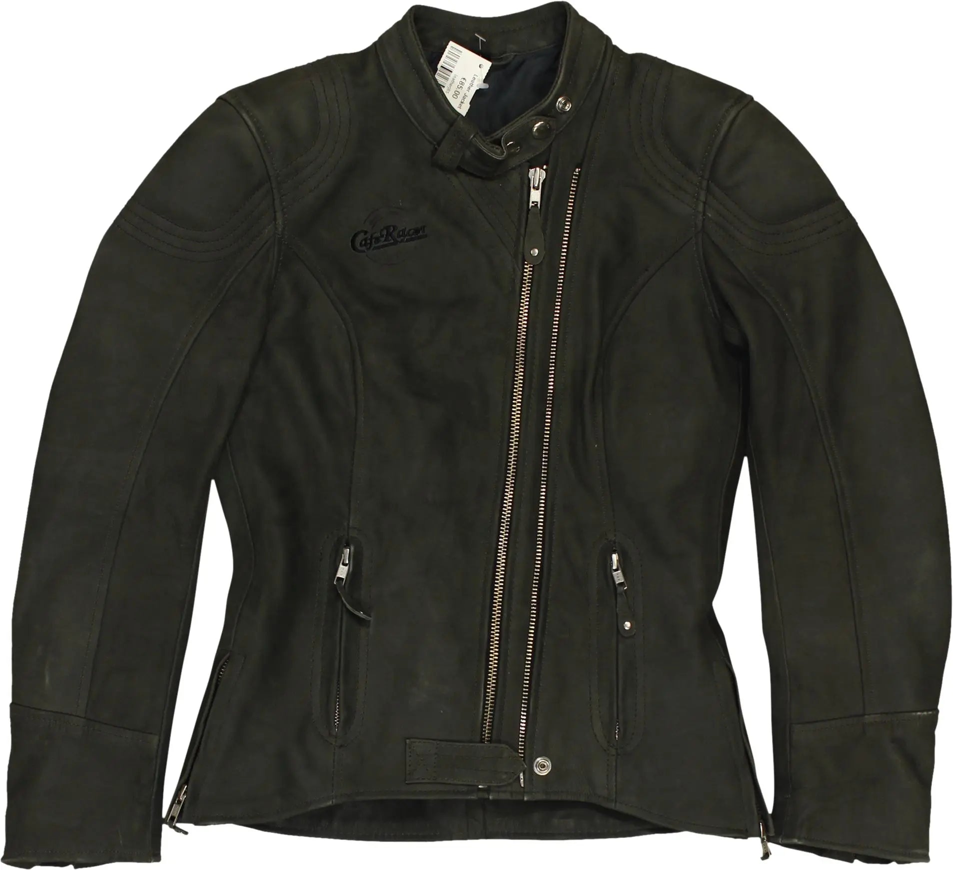 Cafe Racer - Leather Jacket- ThriftTale.com - Vintage and second handclothing