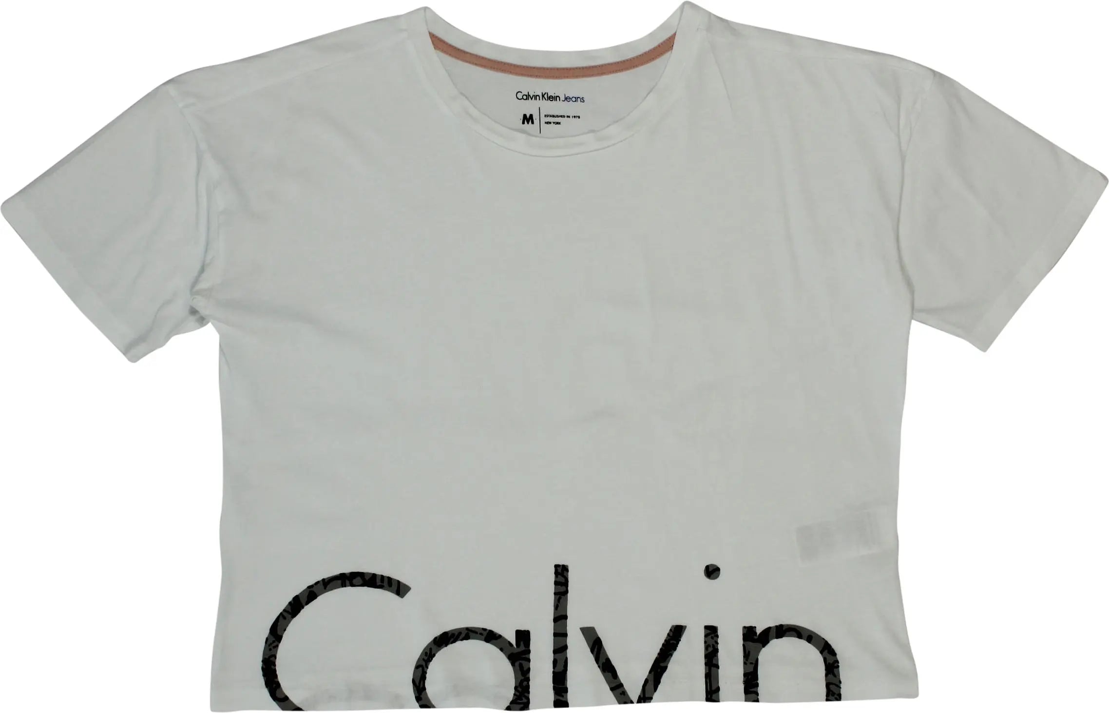 Calvin Klein Jeans - Cropped T-Shirt by Calvin Klein Jeans- ThriftTale.com - Vintage and second handclothing