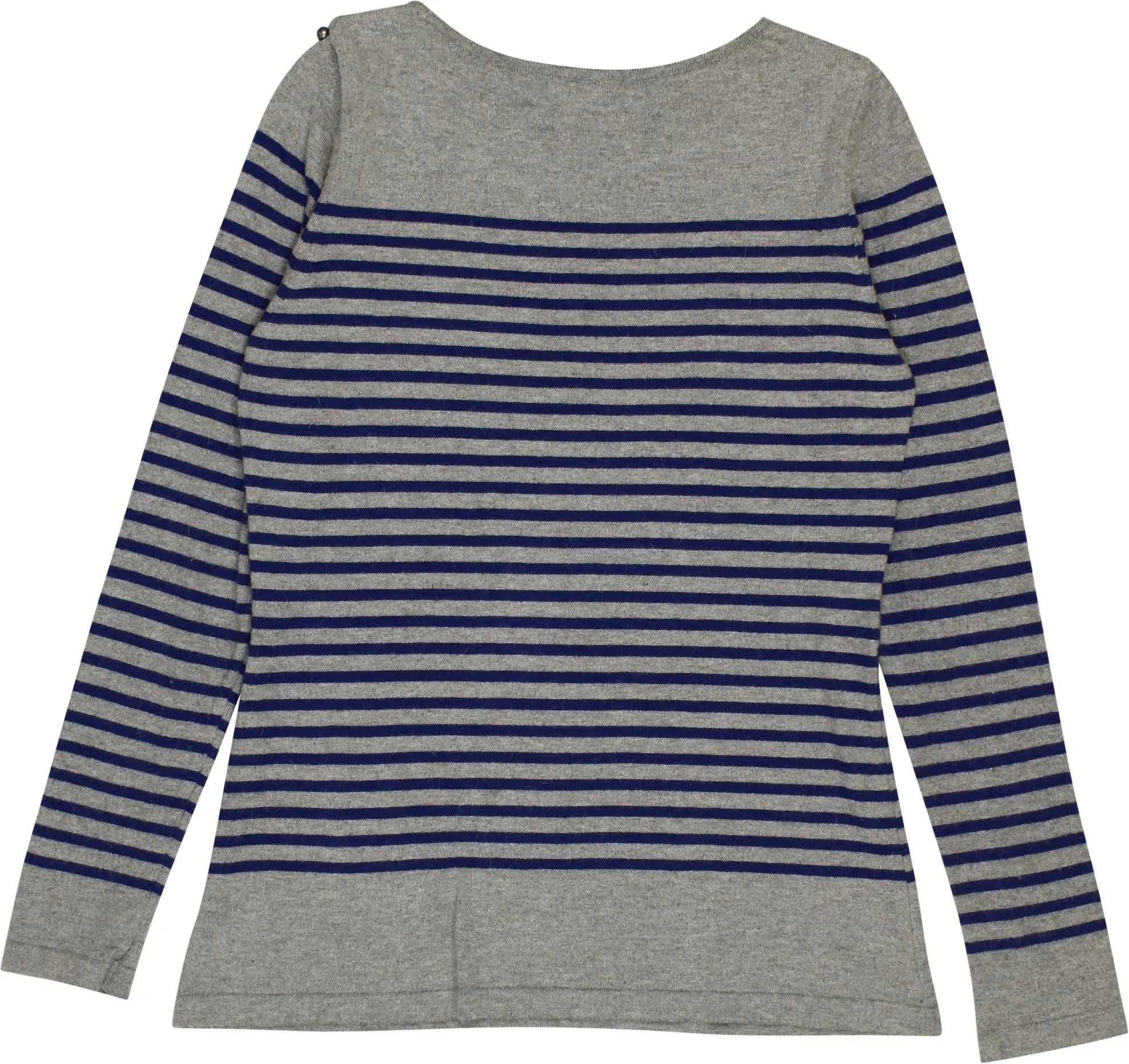 Camaieu - Grey Striped Jumper- ThriftTale.com - Vintage and second handclothing