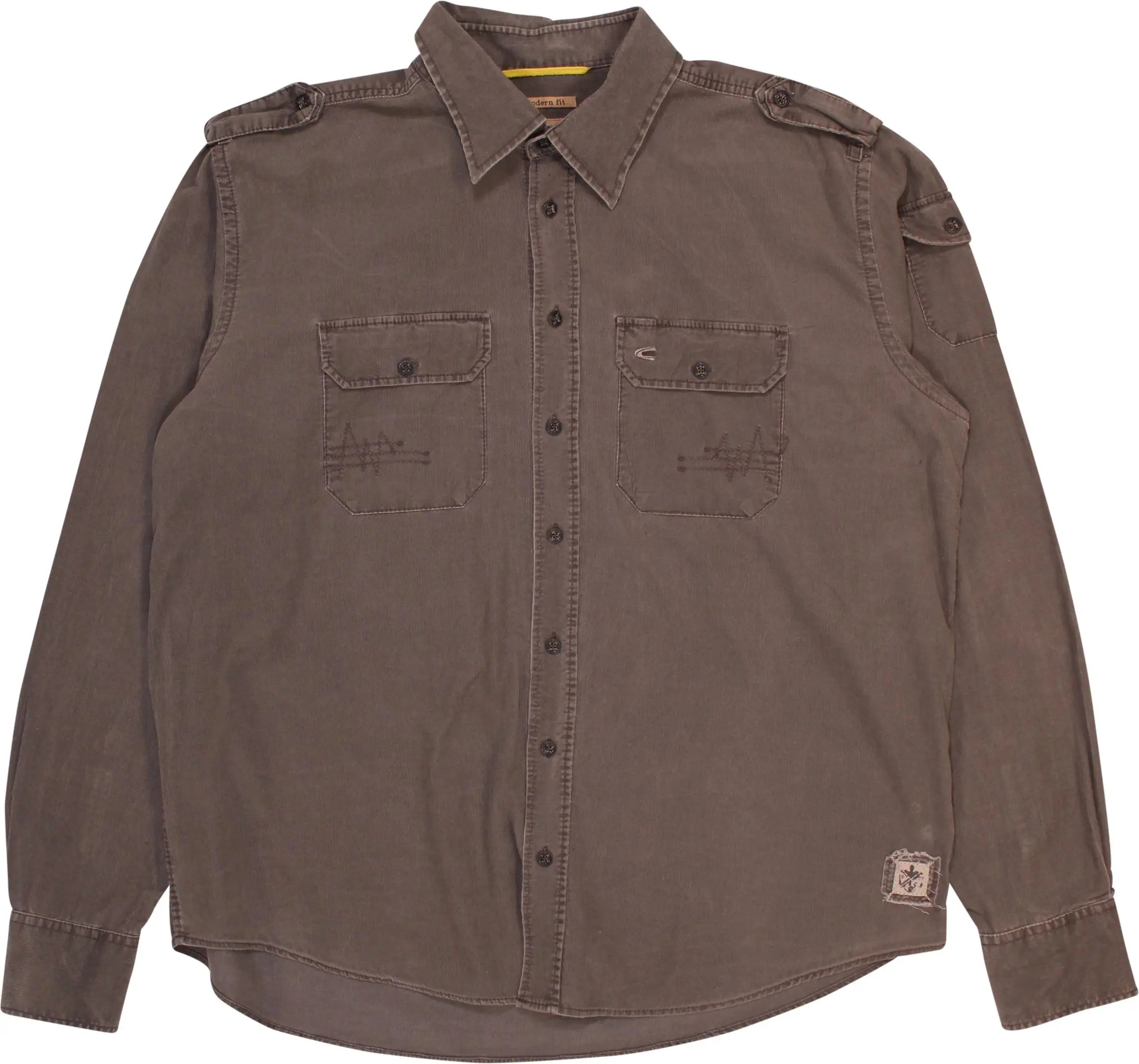 Camel Active - Grey Corduroy Shirt- ThriftTale.com - Vintage and second handclothing