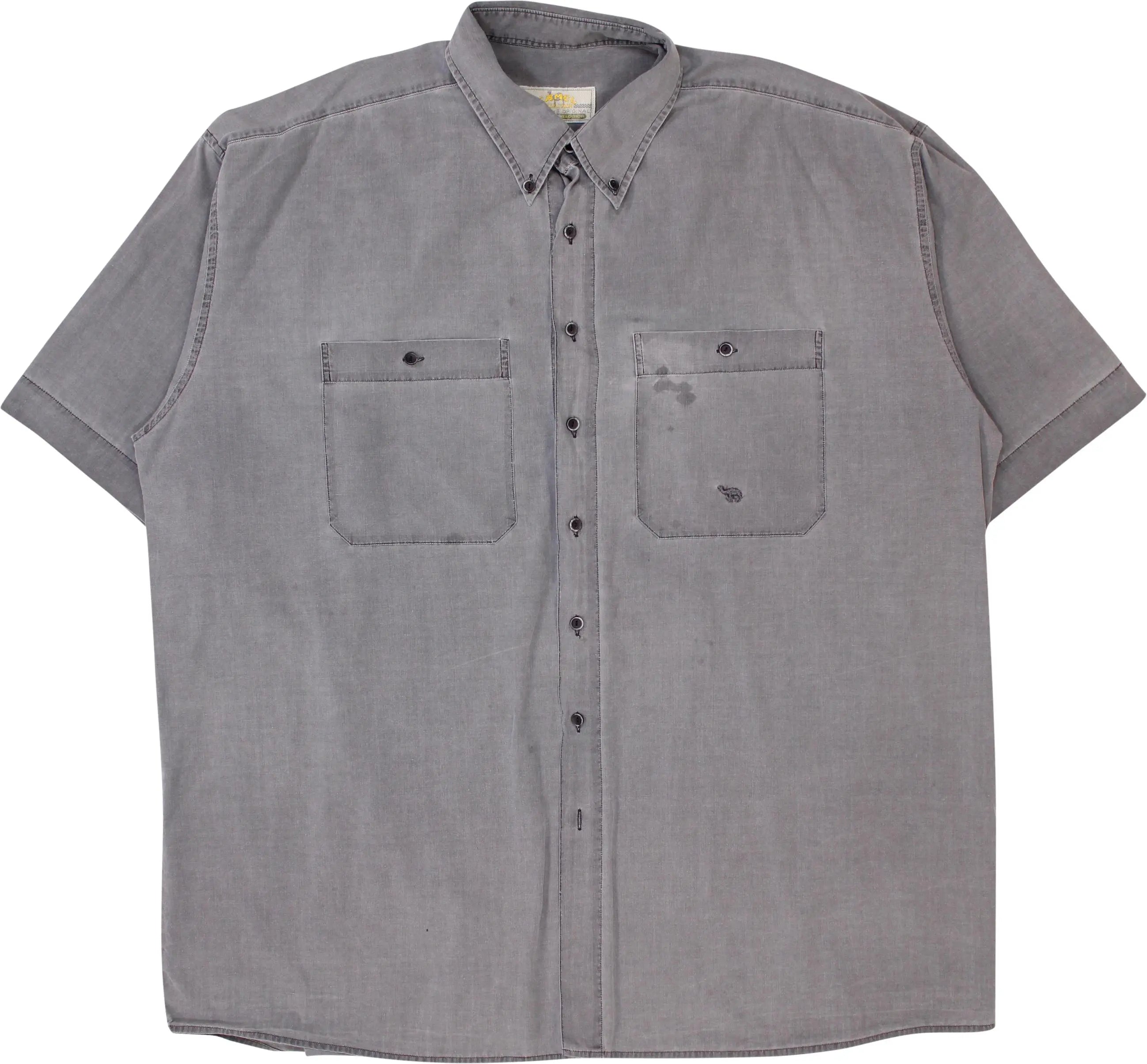 Camel - Grey Short Sleeve Shirt- ThriftTale.com - Vintage and second handclothing
