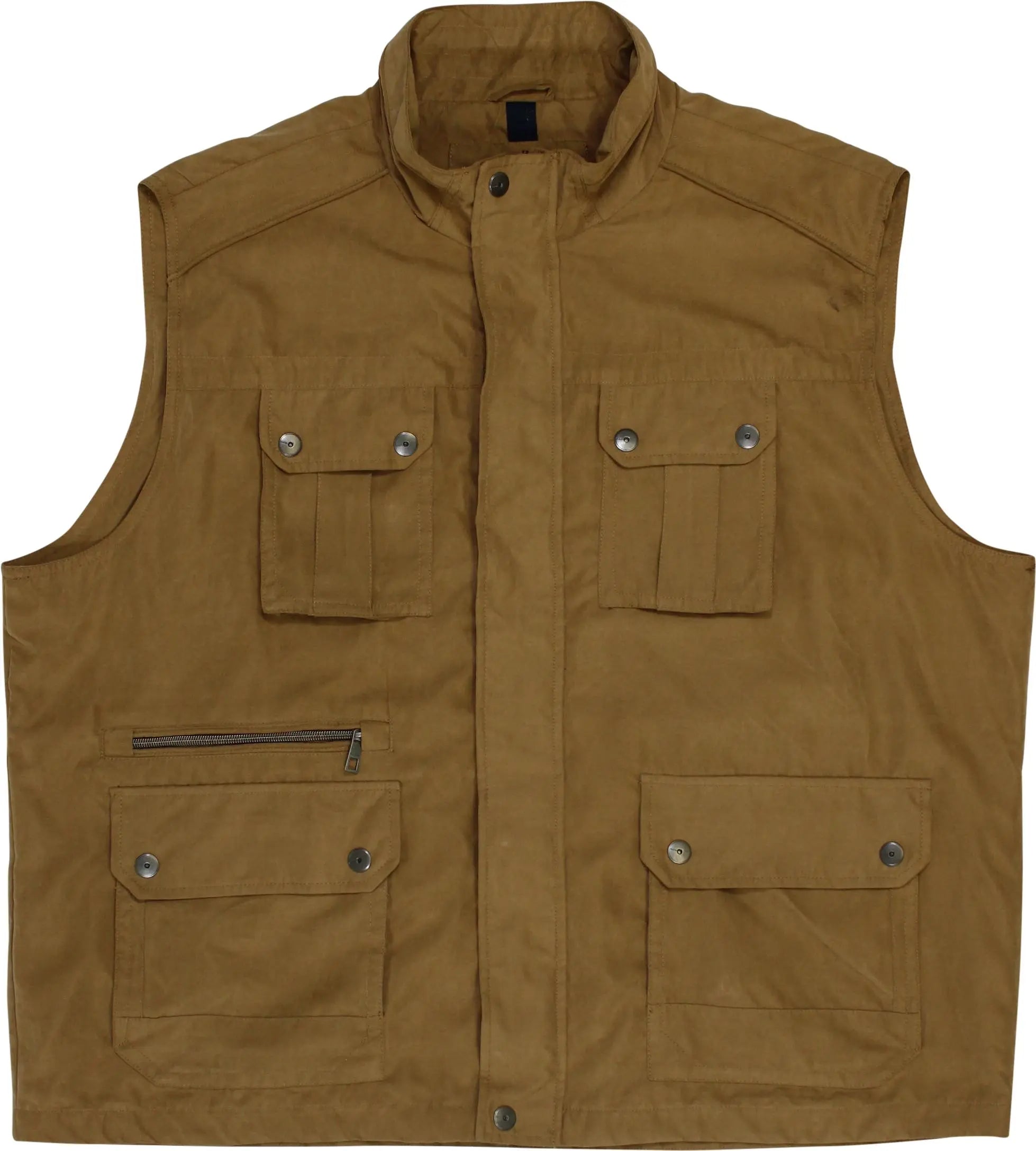 Canda - Faux Suede Utility Vest- ThriftTale.com - Vintage and second handclothing