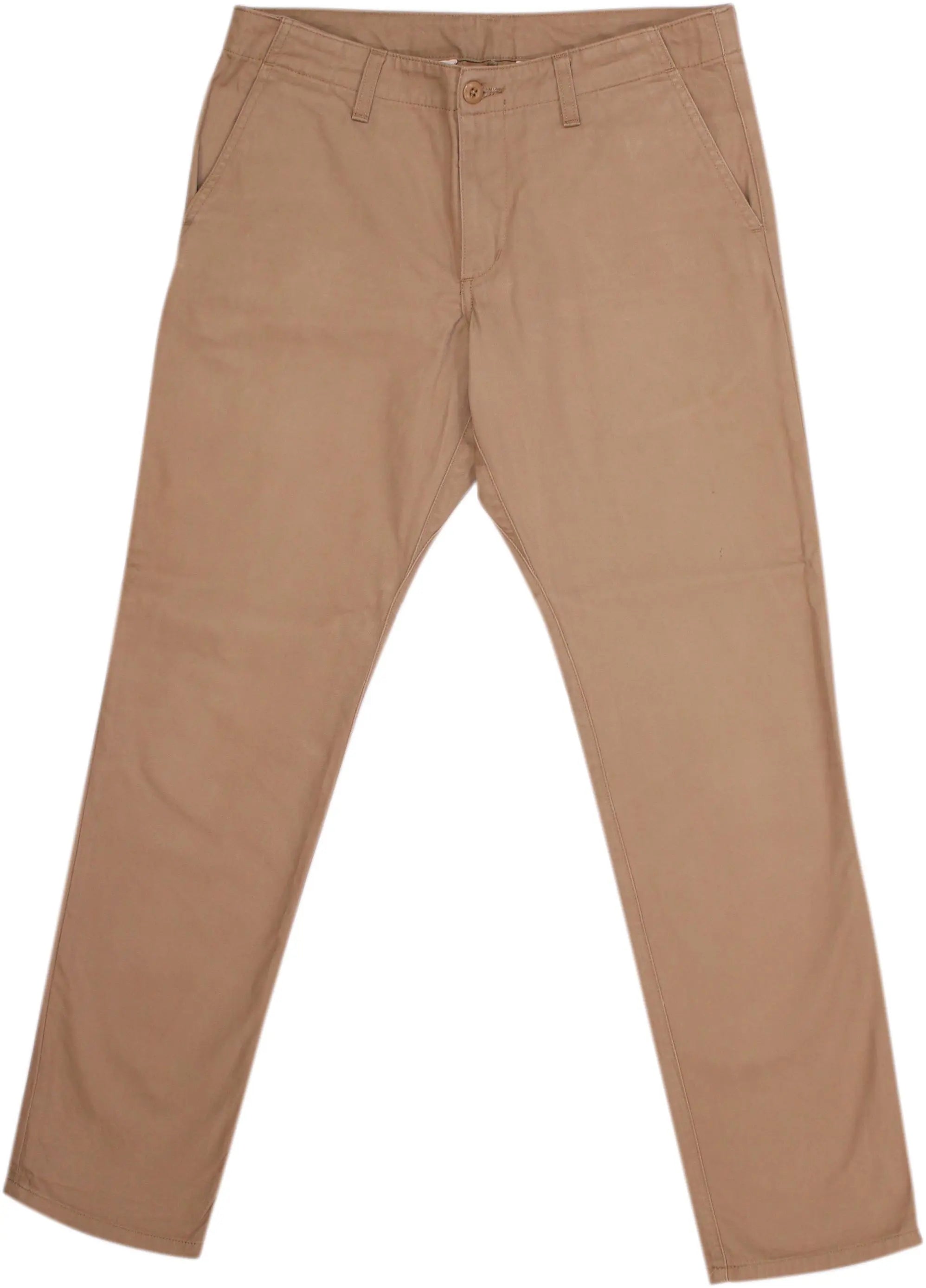 Carhartt - Beige Slim Fit Chinos by Carhartt- ThriftTale.com - Vintage and second handclothing