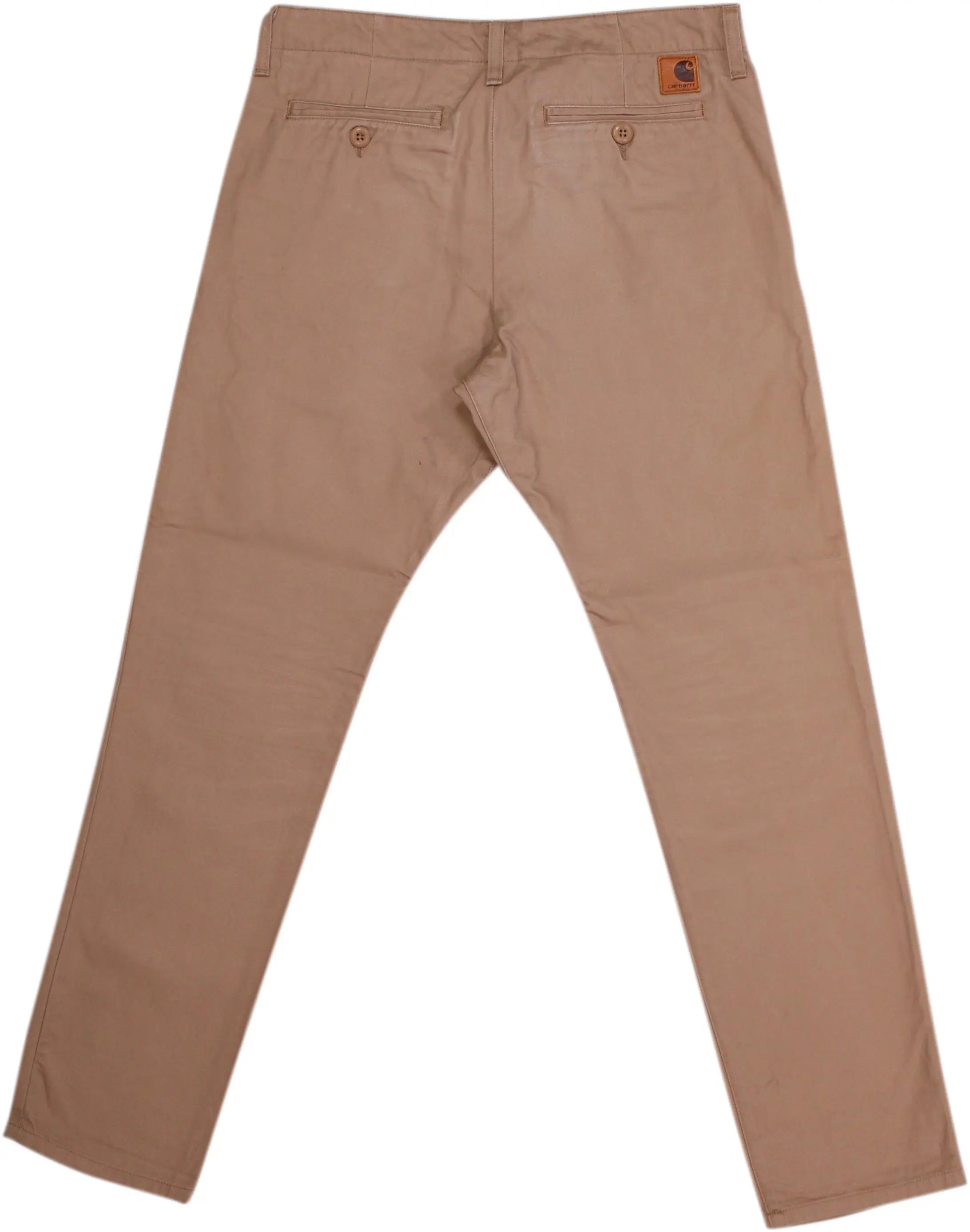 Carhartt - Beige Slim Fit Chinos by Carhartt- ThriftTale.com - Vintage and second handclothing
