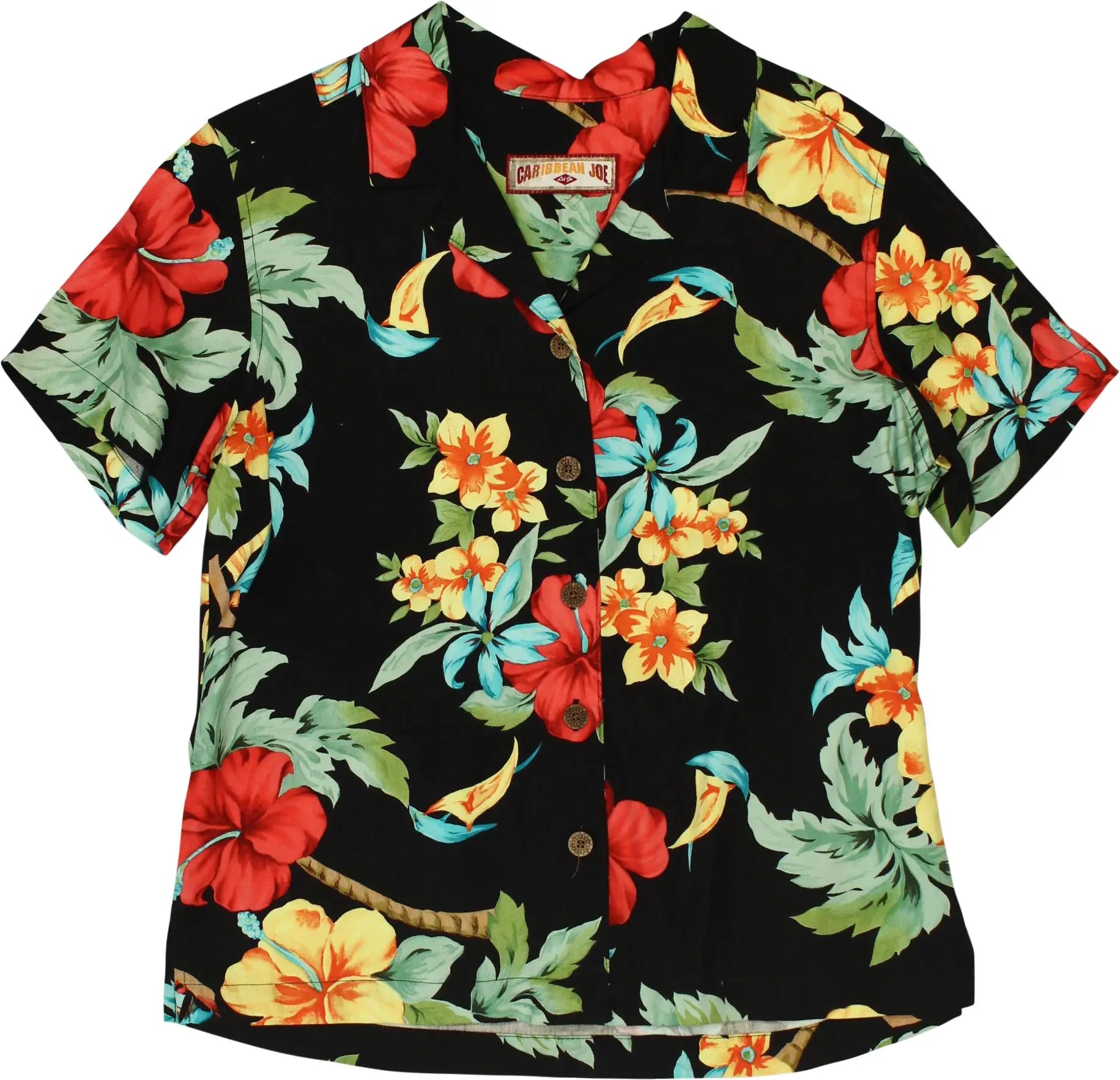 Caribbean Joe - 90s Hawaiian Floral Shirt- ThriftTale.com - Vintage and second handclothing