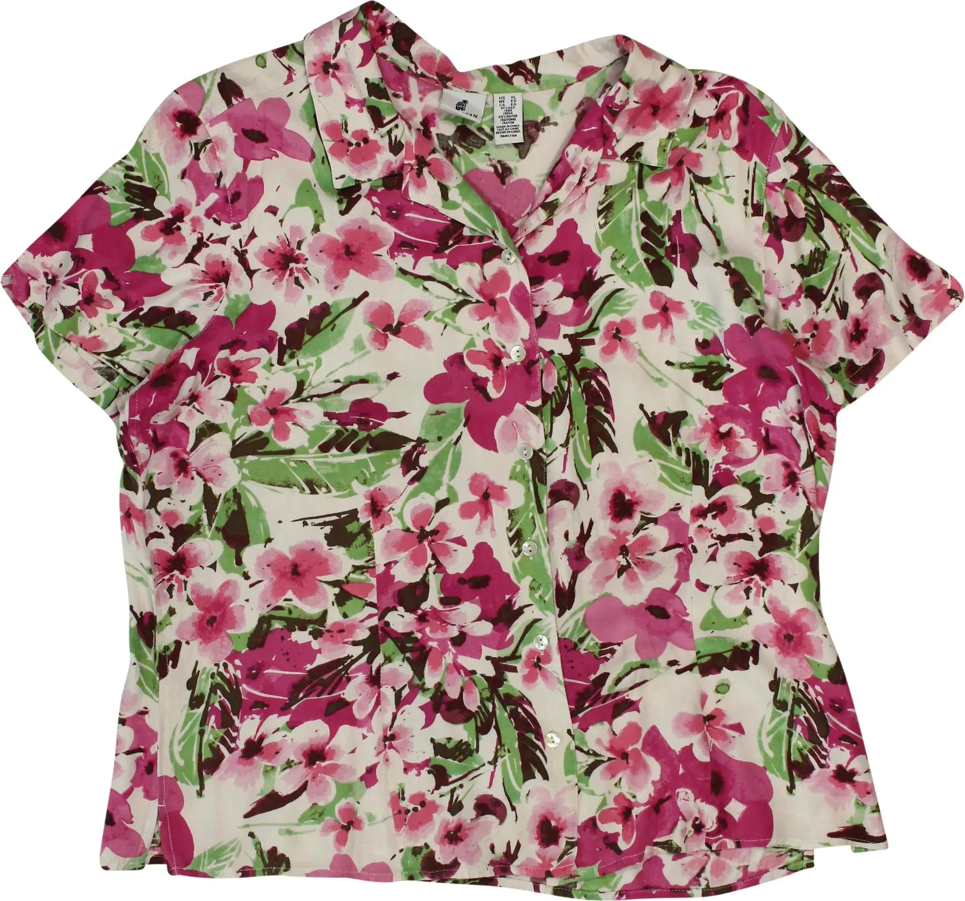 Caribbean Joe - Floral Blouse- ThriftTale.com - Vintage and second handclothing