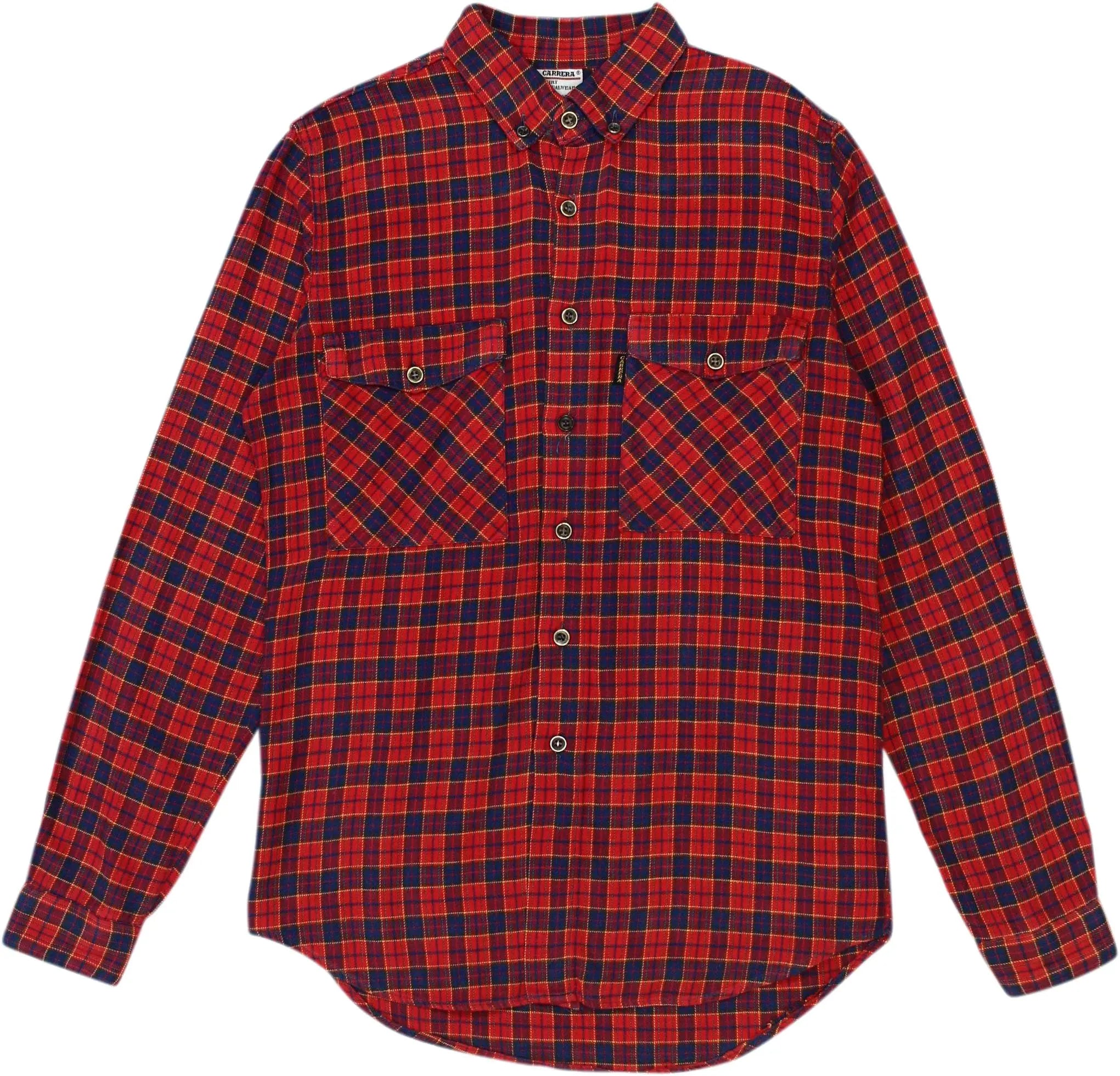 Carrera - Red Checked Shirt- ThriftTale.com - Vintage and second handclothing