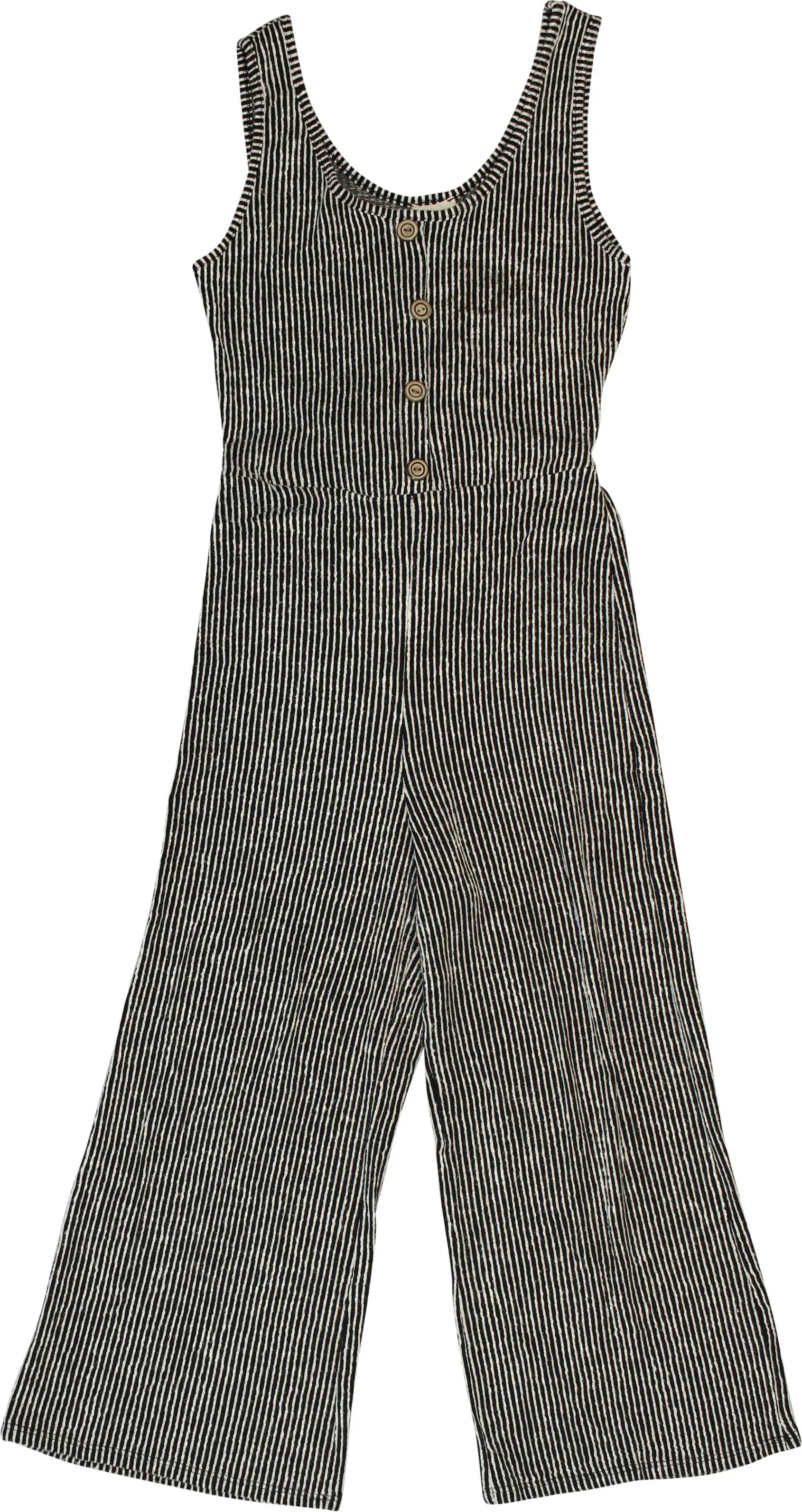 Caution To The Wind - Striped Jumpsuit- ThriftTale.com - Vintage and second handclothing