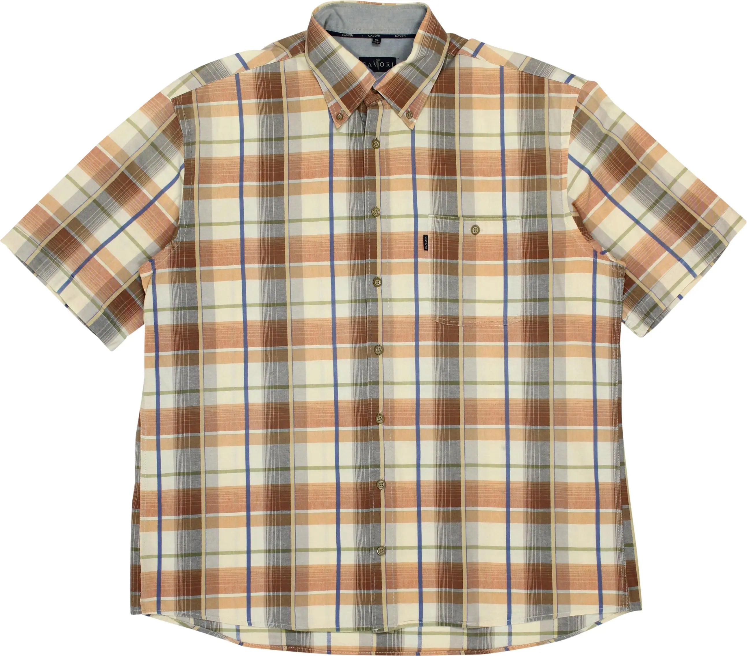 Cavori - Checked Short Sleeve Shirt- ThriftTale.com - Vintage and second handclothing