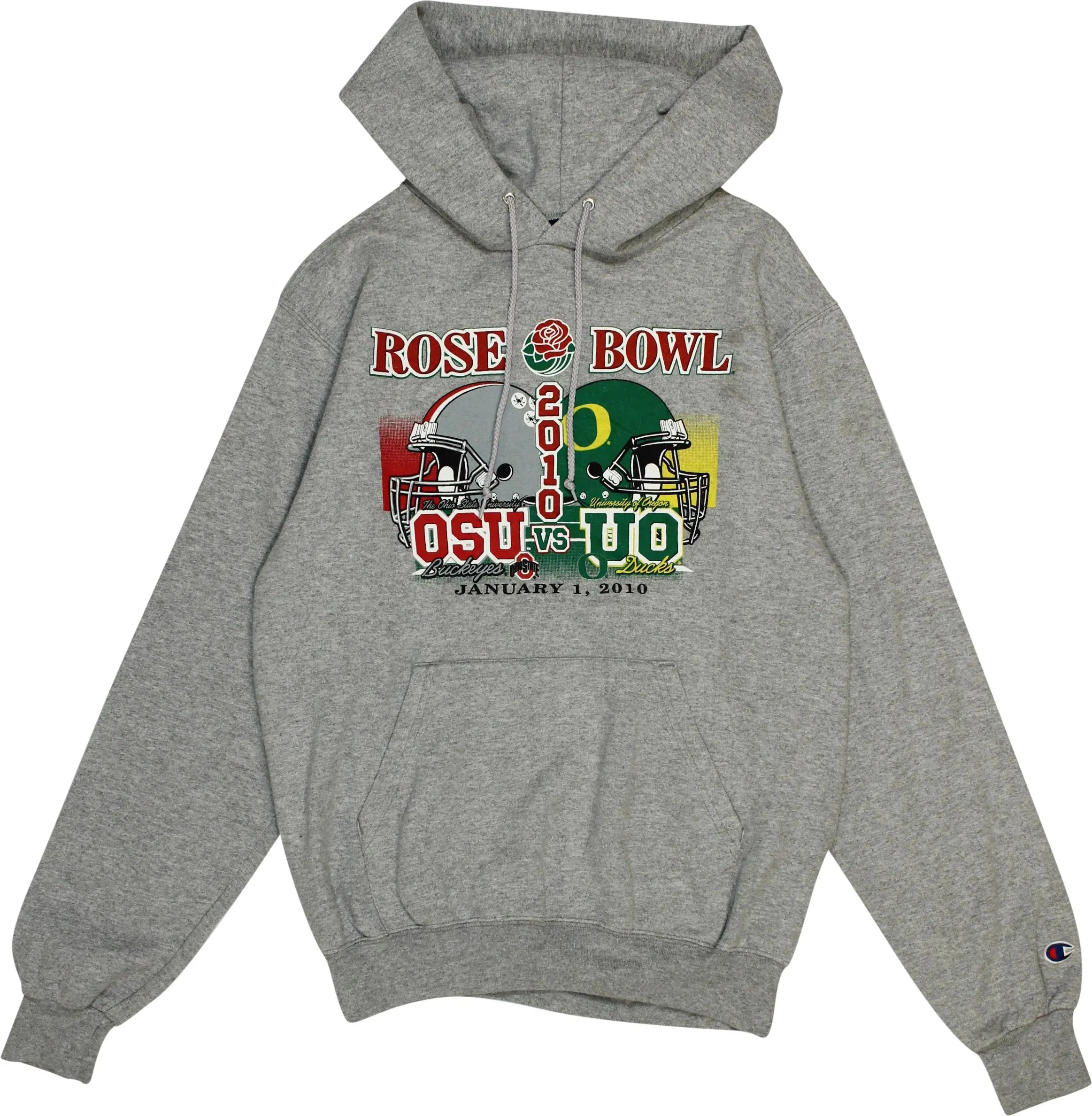 Champion - 2010 Rose Bowl Ohio State vs Oregon Championship Hoodie- ThriftTale.com - Vintage and second handclothing