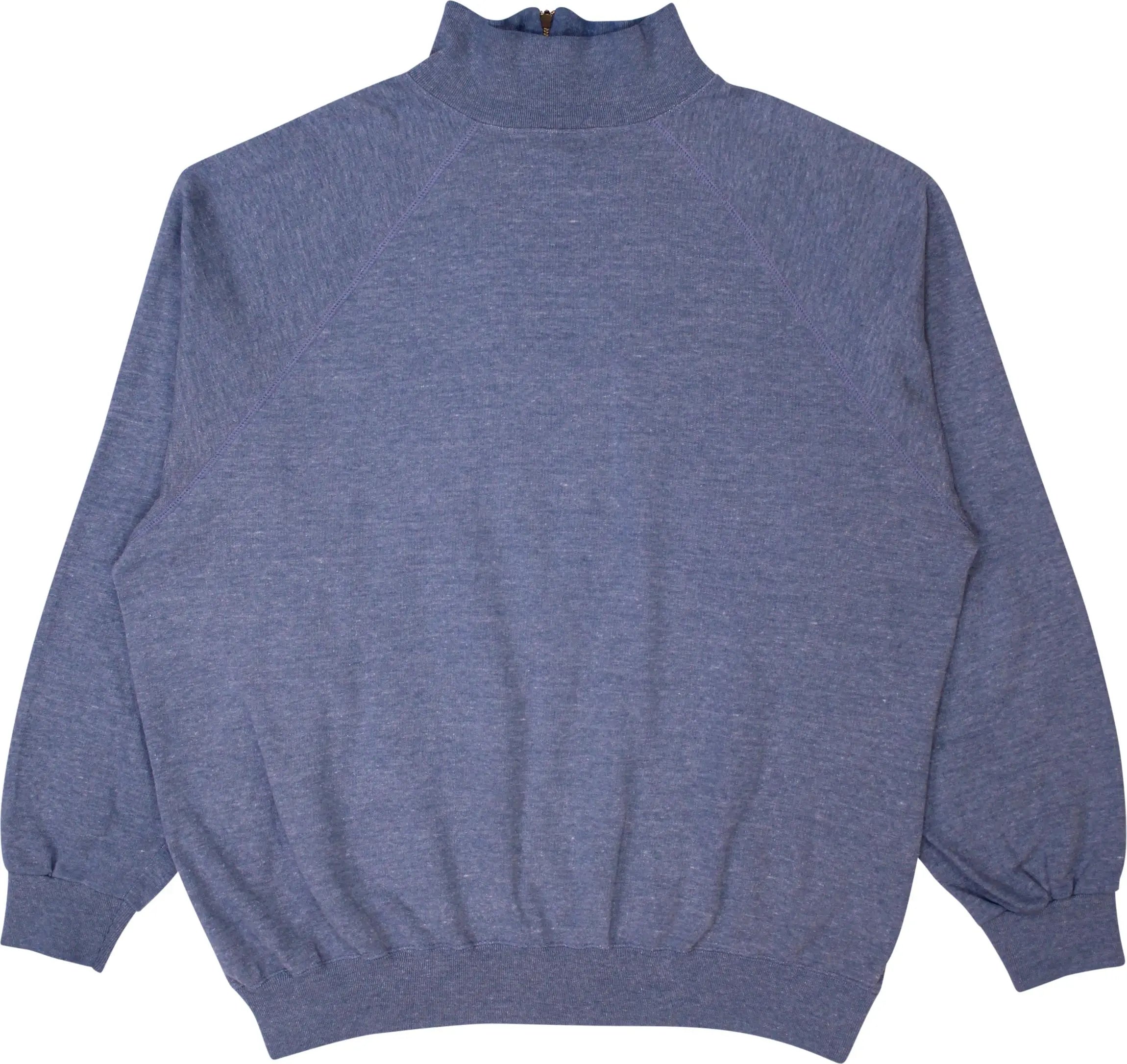 Champion - 90s Blue Quarter Zip Sweater by Champion- ThriftTale.com - Vintage and second handclothing