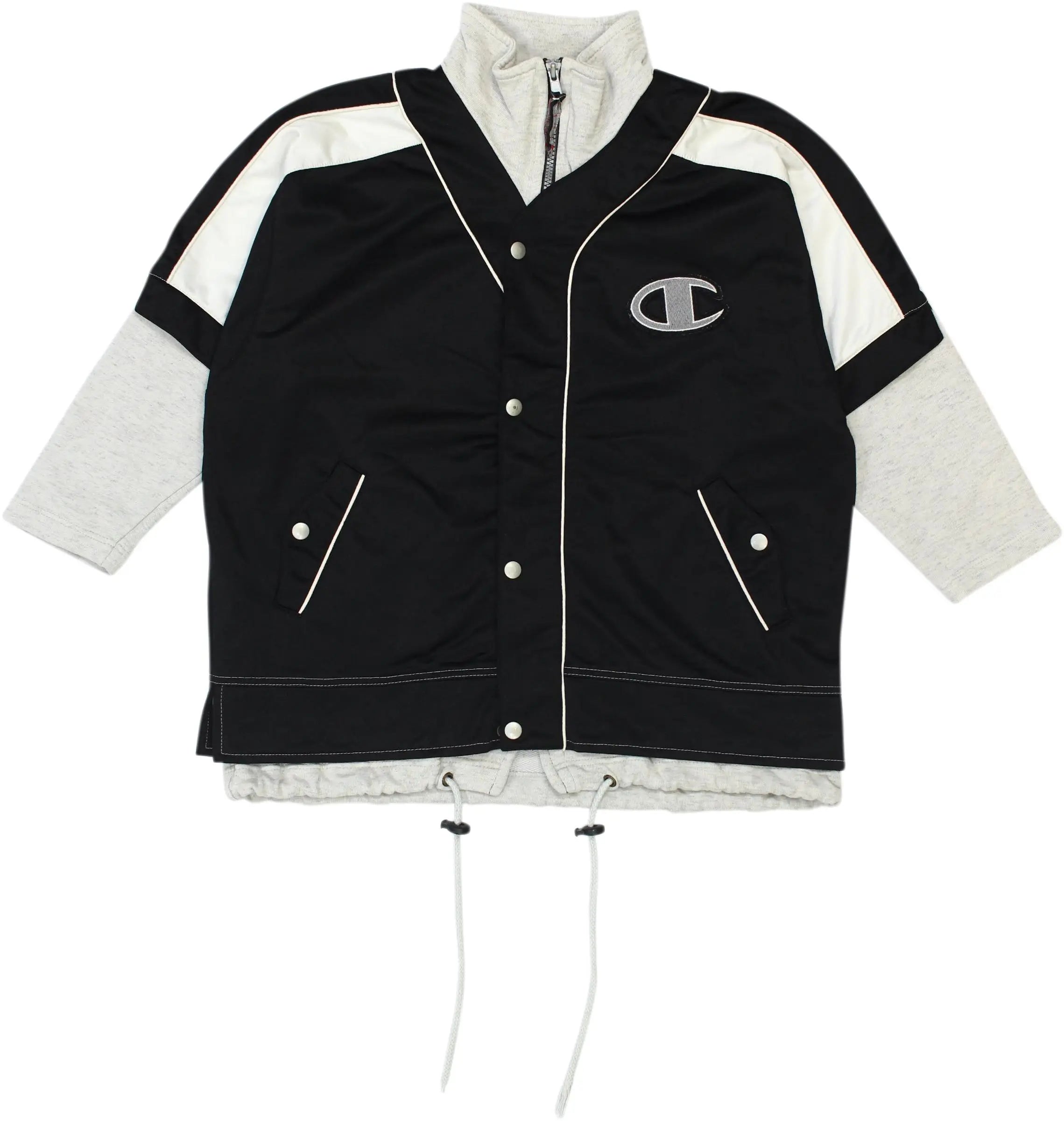 Champion - Black Cardigan by Champion- ThriftTale.com - Vintage and second handclothing