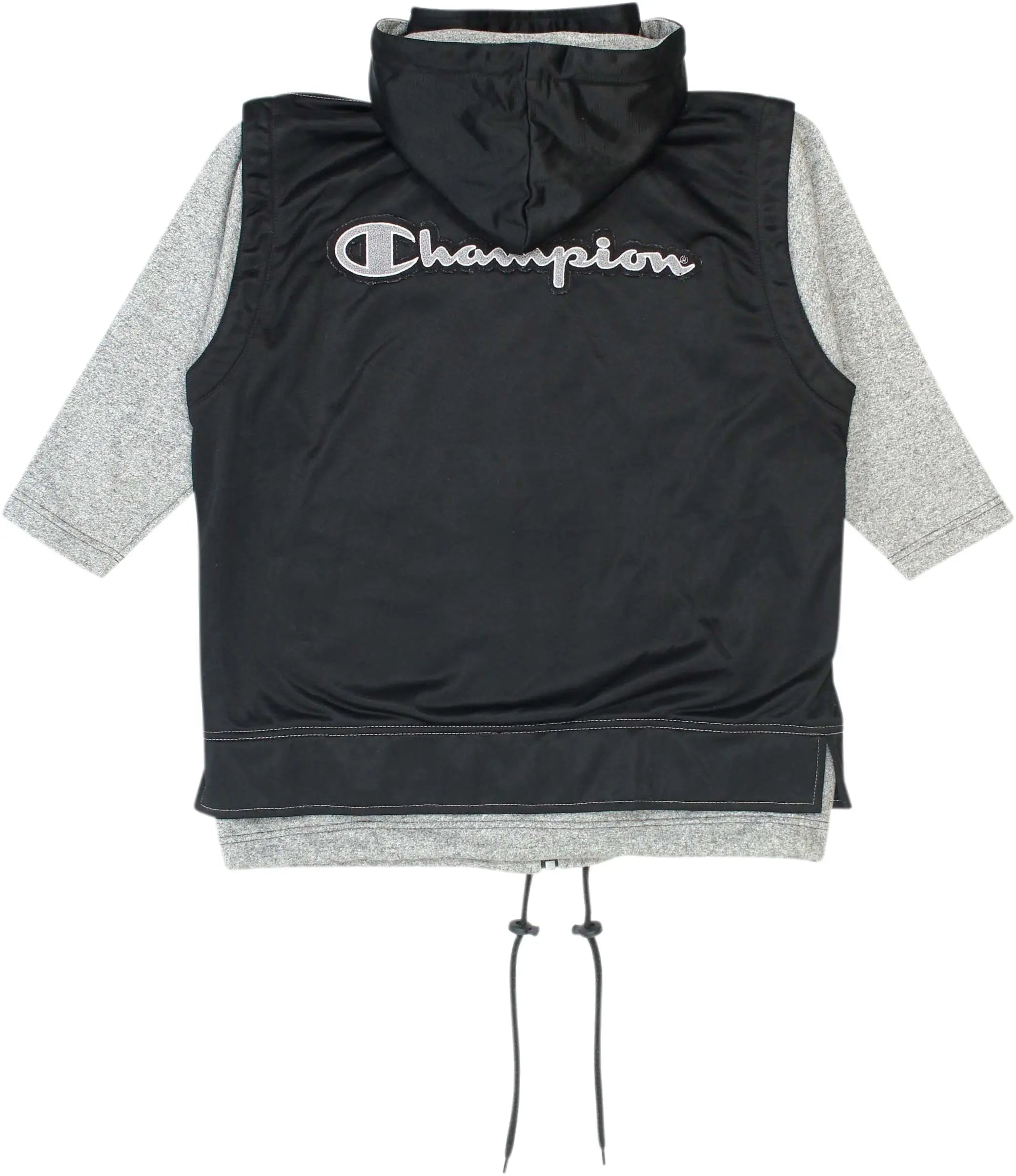 Champion - Black Cardigan by Champion- ThriftTale.com - Vintage and second handclothing