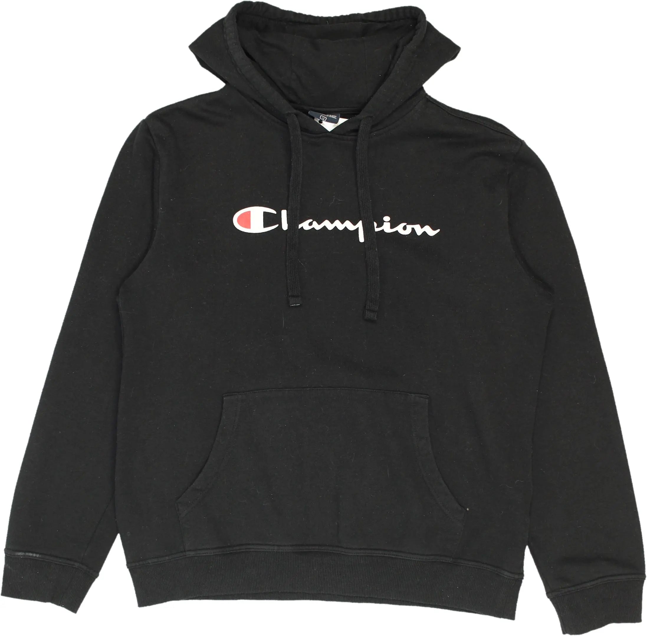 Champion - Black Hoodie- ThriftTale.com - Vintage and second handclothing