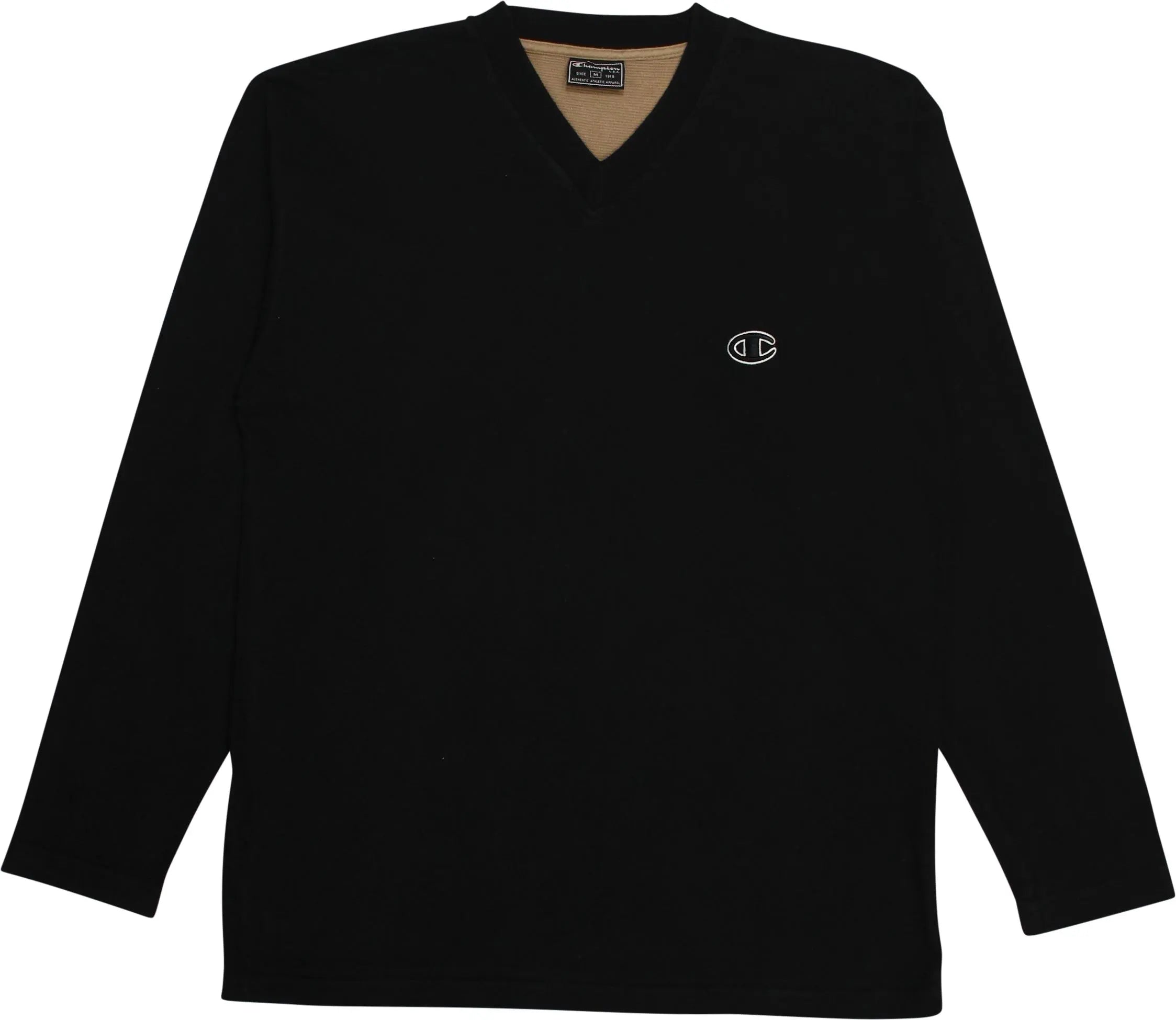 Champion - Black long Sleeve Shirt by Champion- ThriftTale.com - Vintage and second handclothing