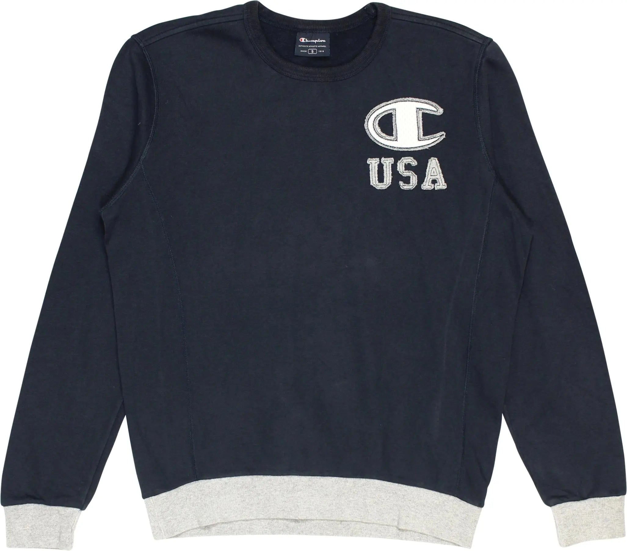 Champion - Blue Sweatshirt by Champion- ThriftTale.com - Vintage and second handclothing