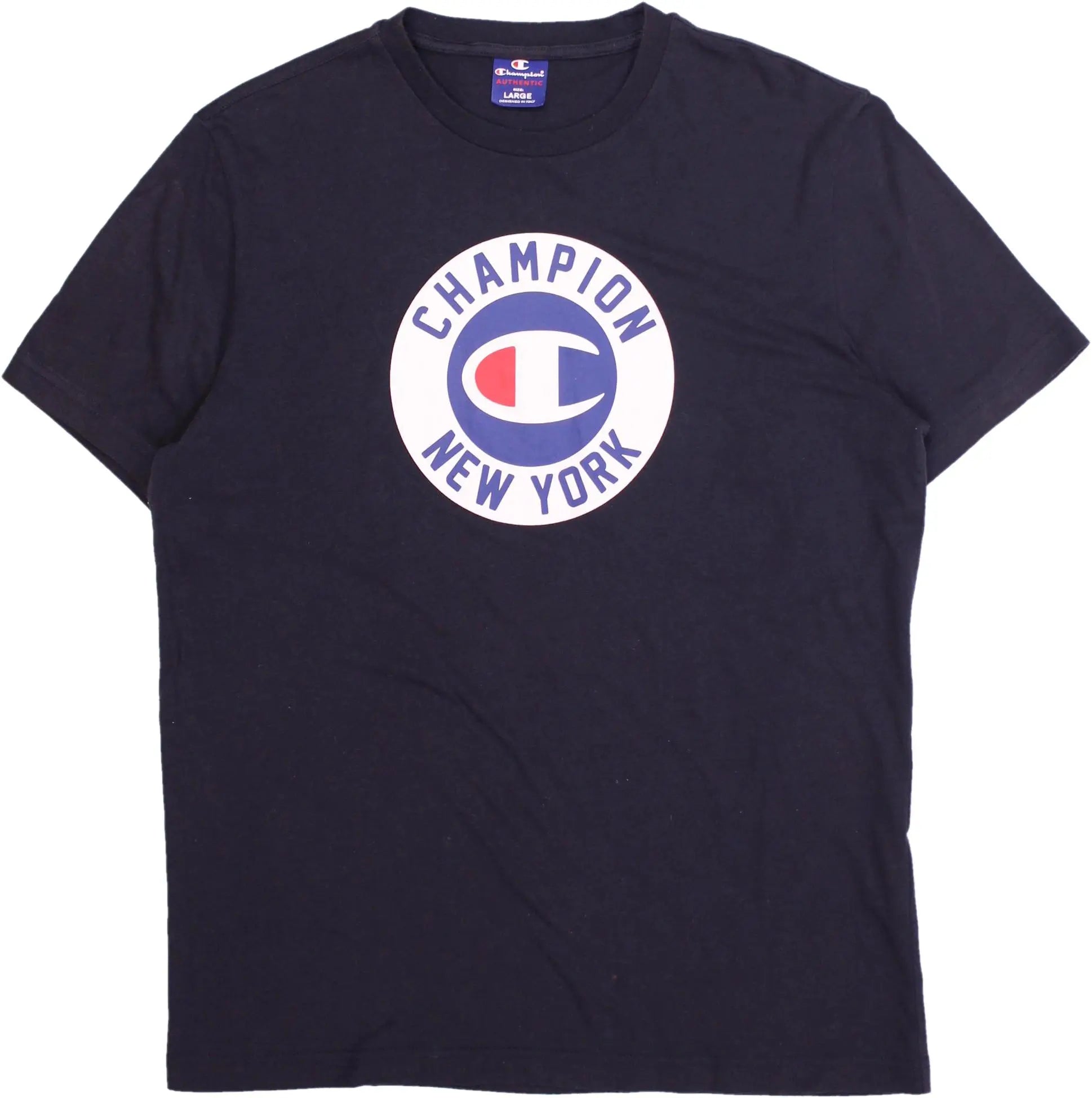 Champion - Blue T-shirt by Champion- ThriftTale.com - Vintage and second handclothing