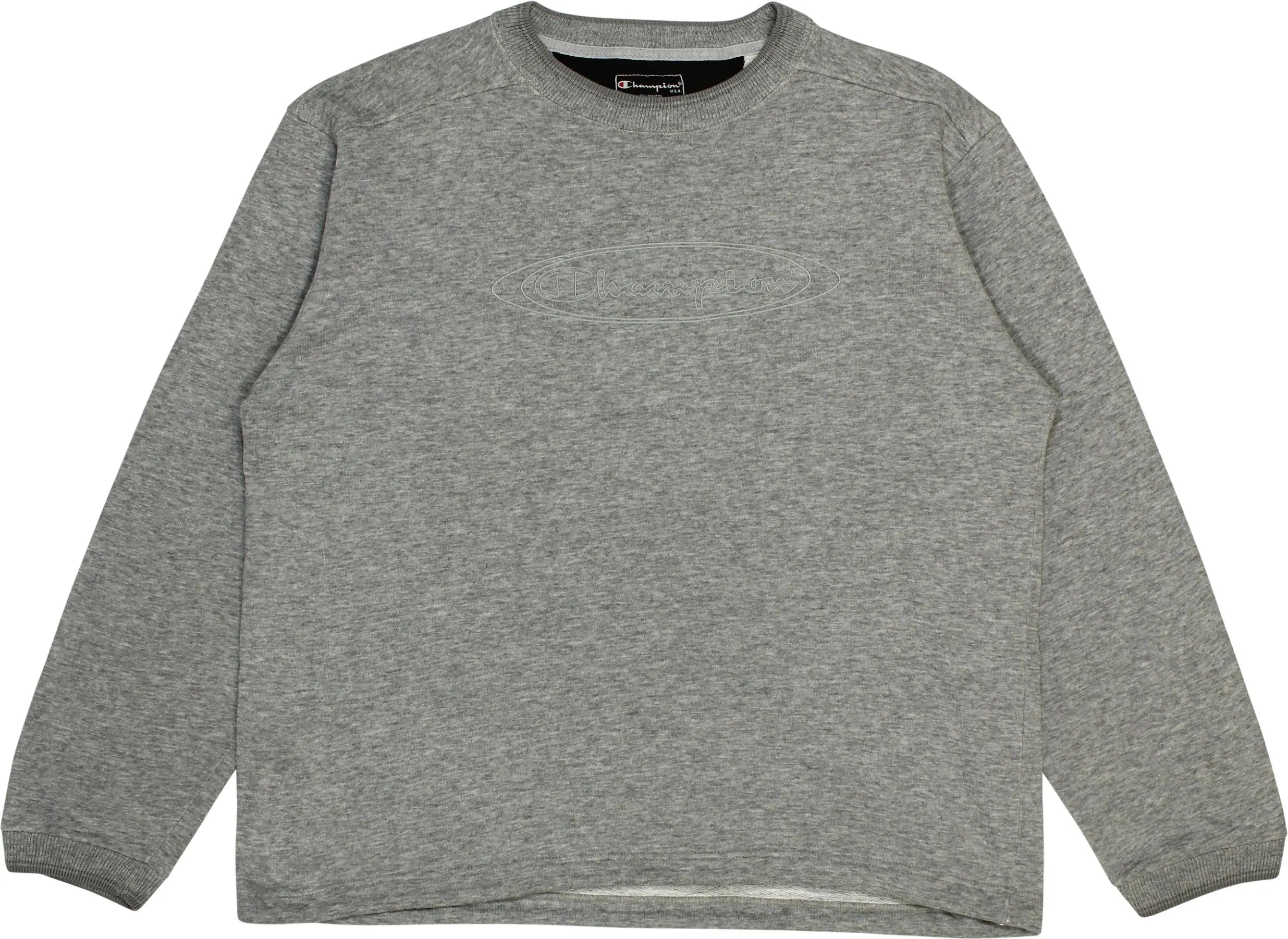 Champion - Grey Sweatshirt by Champion- ThriftTale.com - Vintage and second handclothing