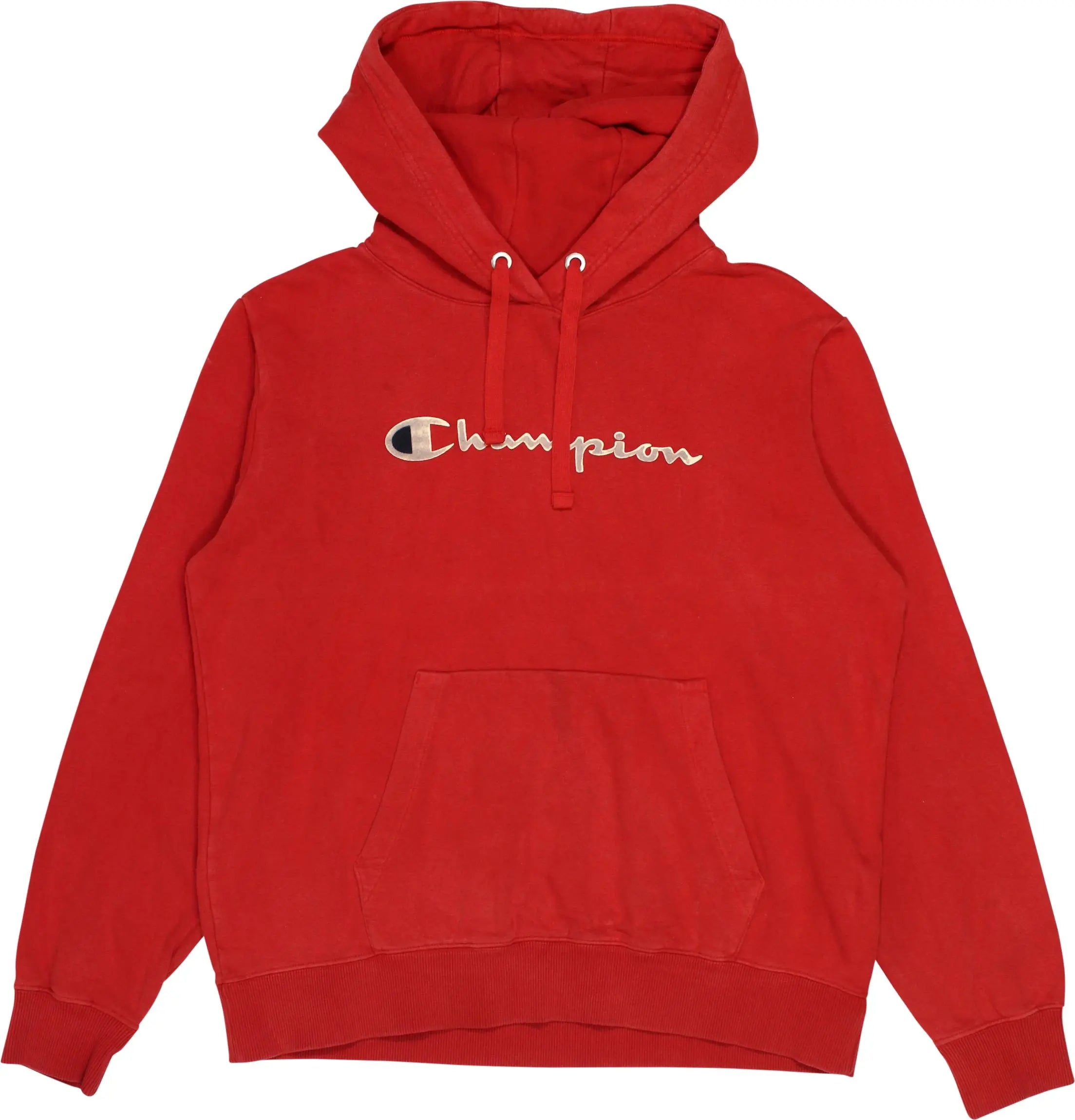 Champion - Red Hoodie by Champion- ThriftTale.com - Vintage and second handclothing