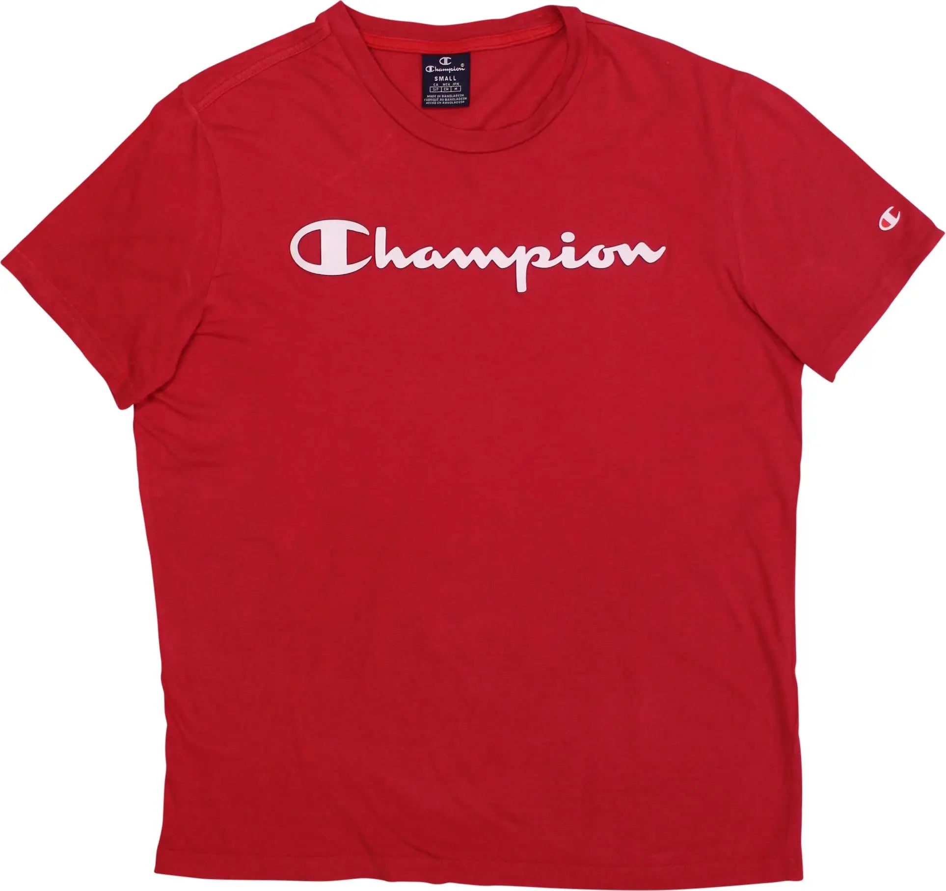 Champion - Red T-shirt by Champion- ThriftTale.com - Vintage and second handclothing