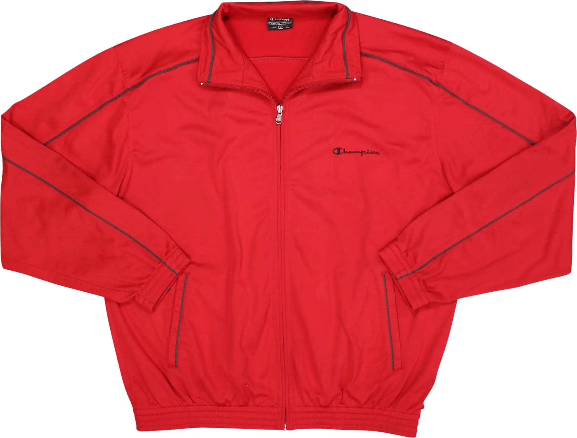 Champion - Red Track Jacket by Champion- ThriftTale.com - Vintage and second handclothing