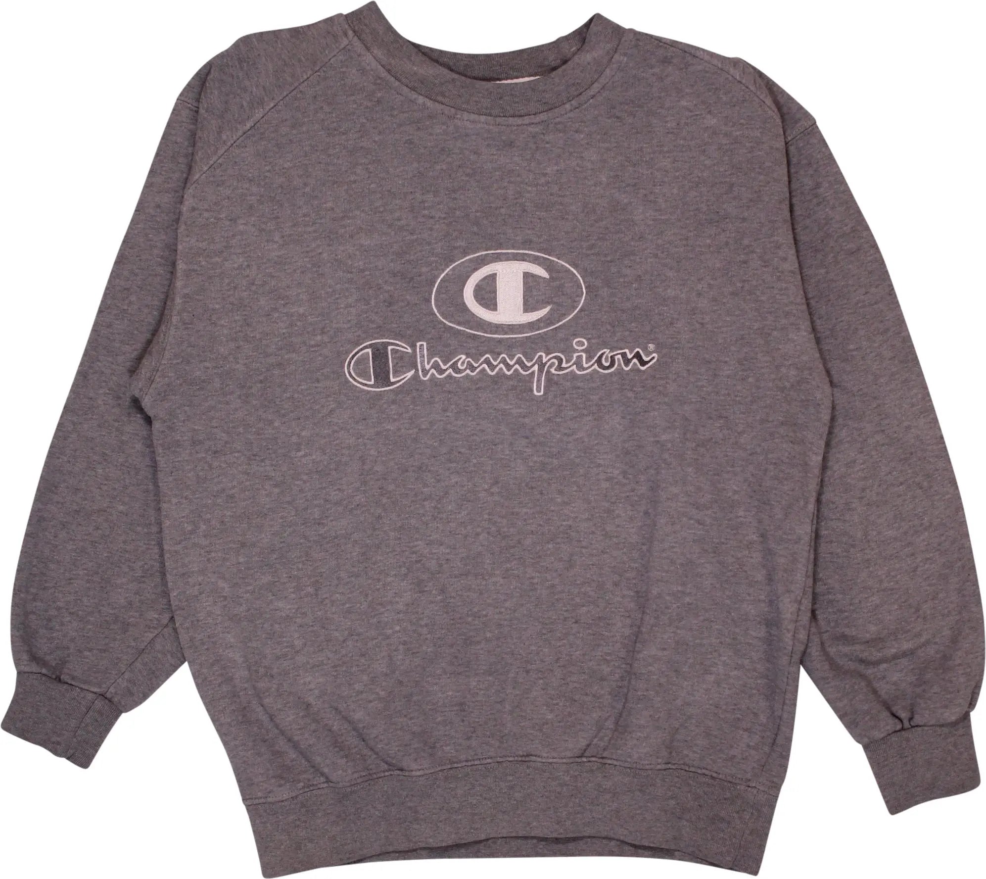 Champion - Vintage Grey Sweater by Champion- ThriftTale.com - Vintage and second handclothing