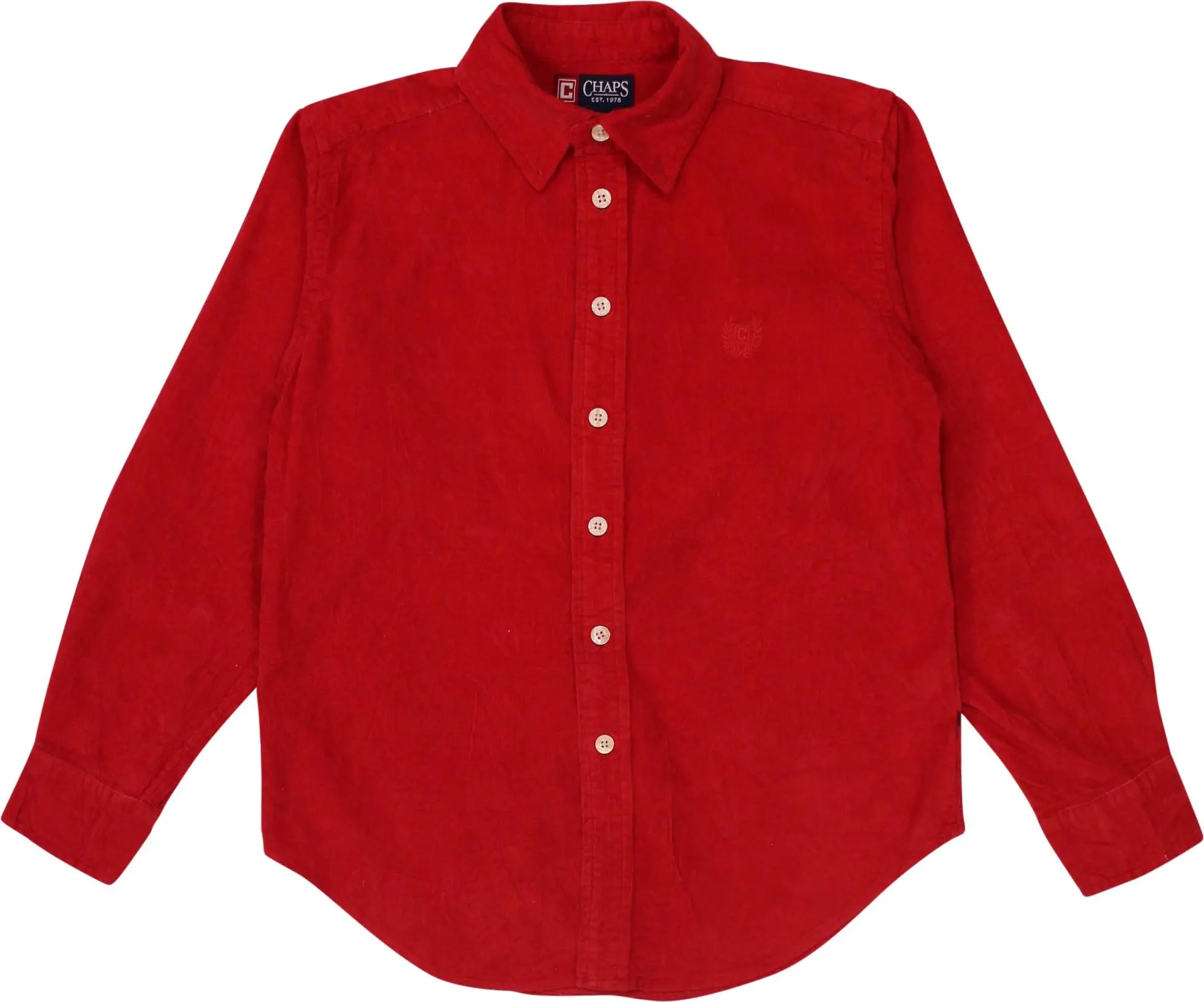 Chaps - Red Corduroy Shirt by Chaps- ThriftTale.com - Vintage and second handclothing