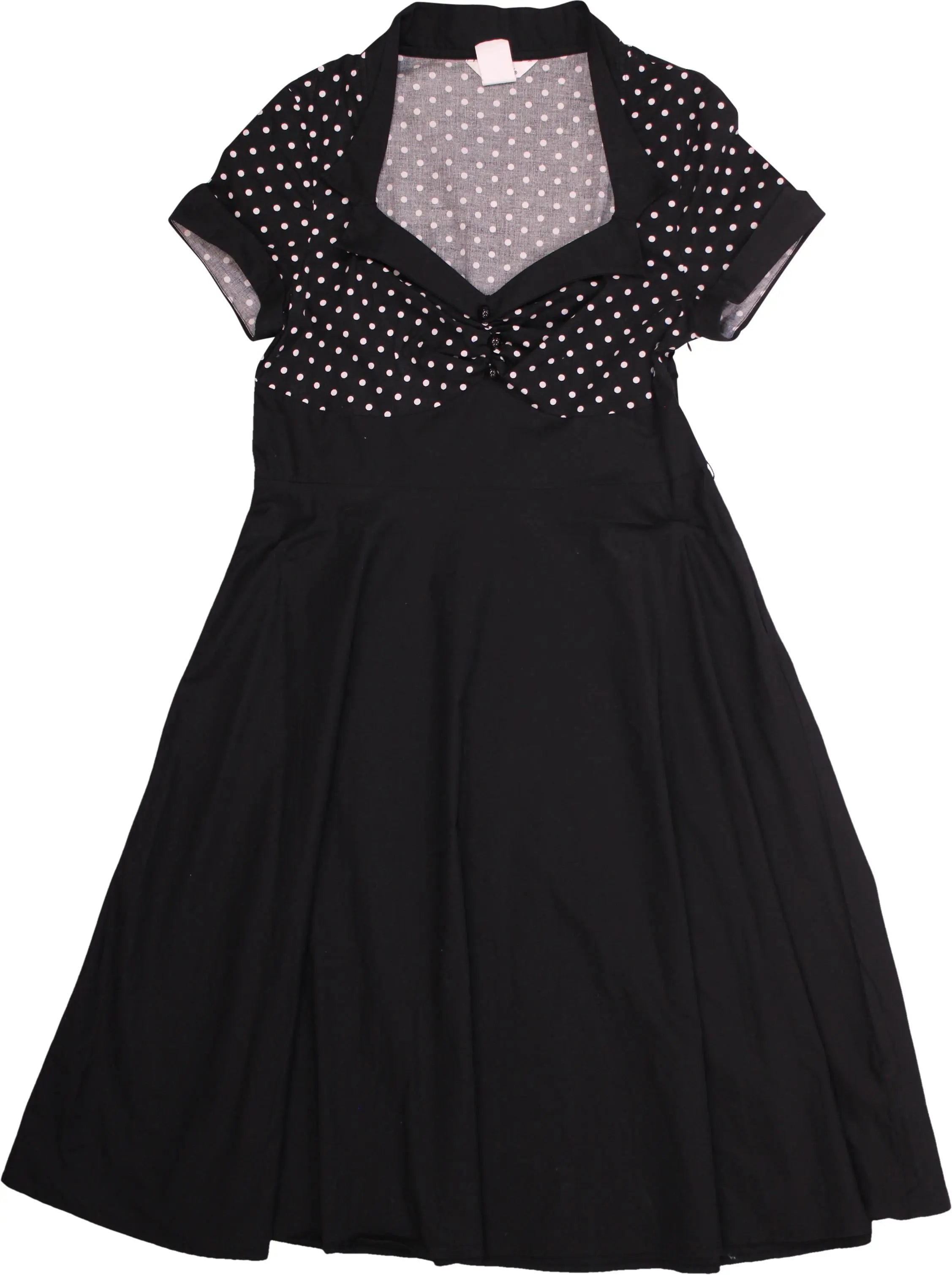 Chic Star - Retro Dress with Polka Dot Top- ThriftTale.com - Vintage and second handclothing