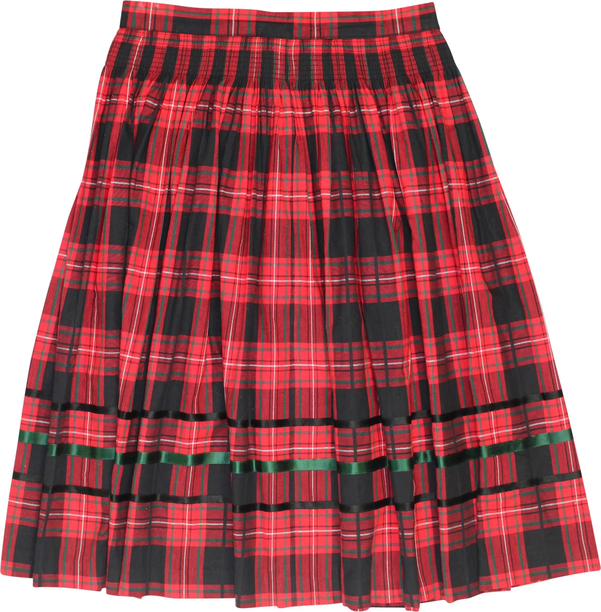 Chiemseer Dirndl & Trachte - Checked Pleated Skirt- ThriftTale.com - Vintage and second handclothing