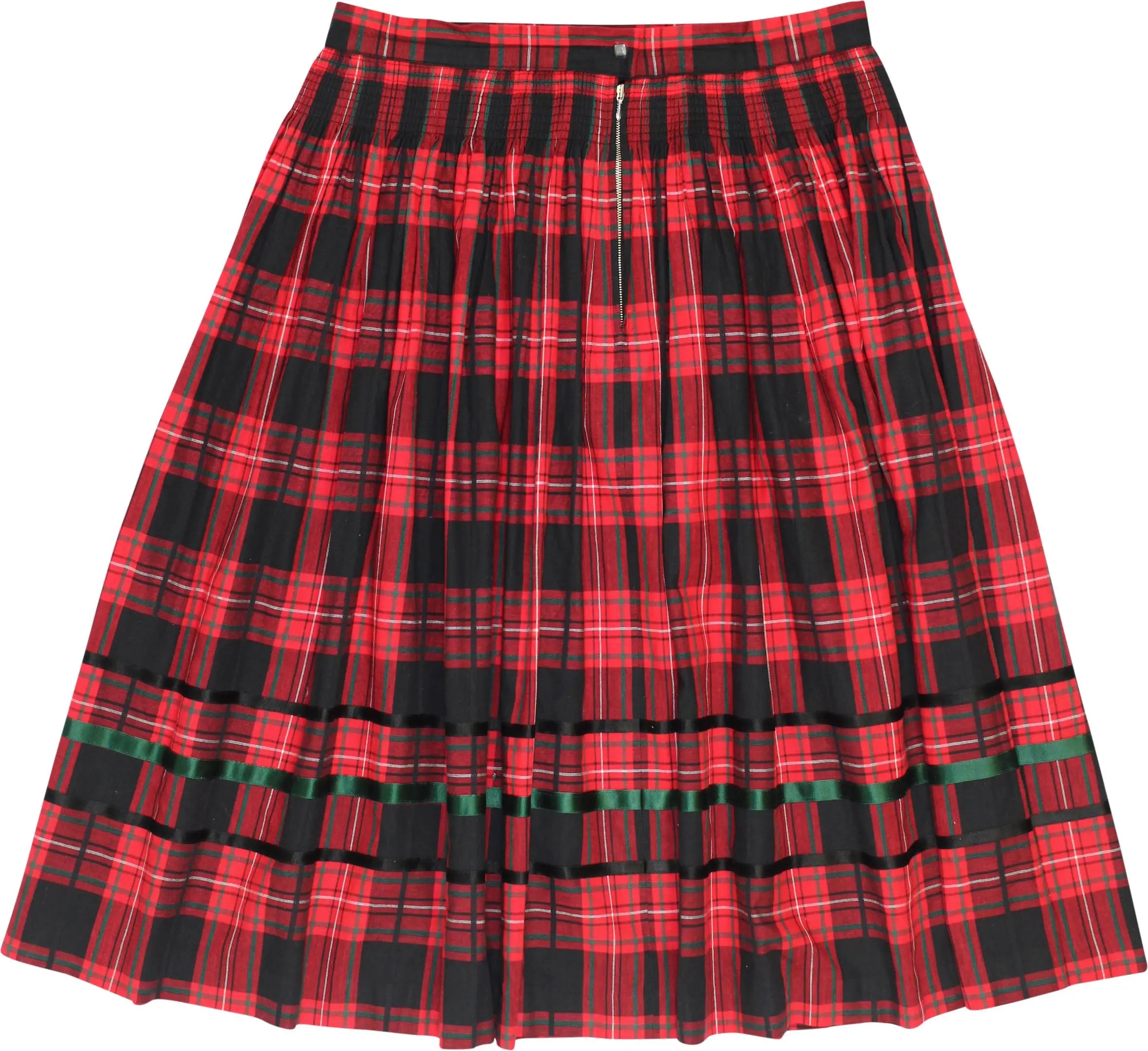 Chiemseer Dirndl & Trachte - Checked Pleated Skirt- ThriftTale.com - Vintage and second handclothing