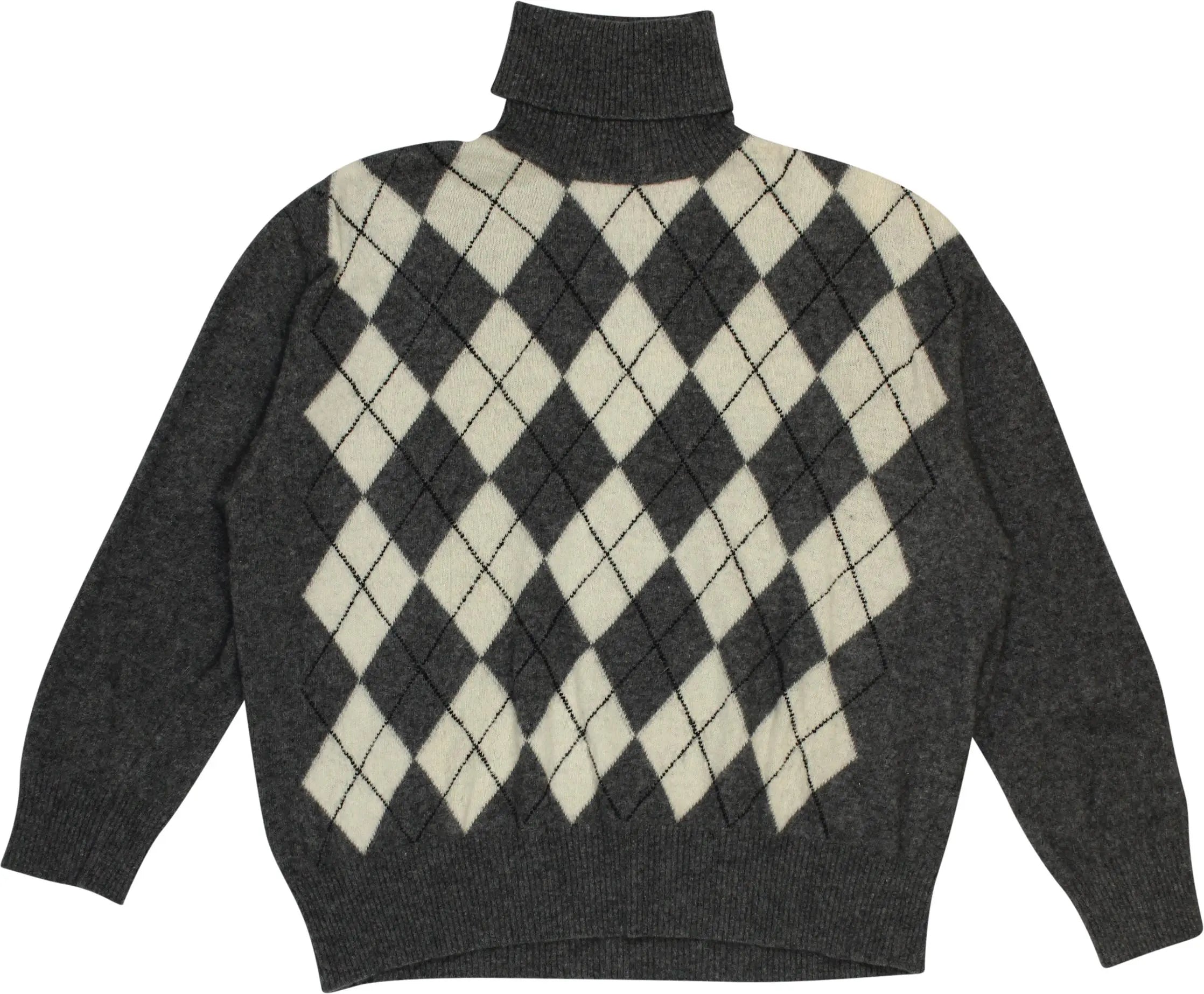 Christian Berg - Patterned Wool Blend Turtleneck Jumper- ThriftTale.com - Vintage and second handclothing