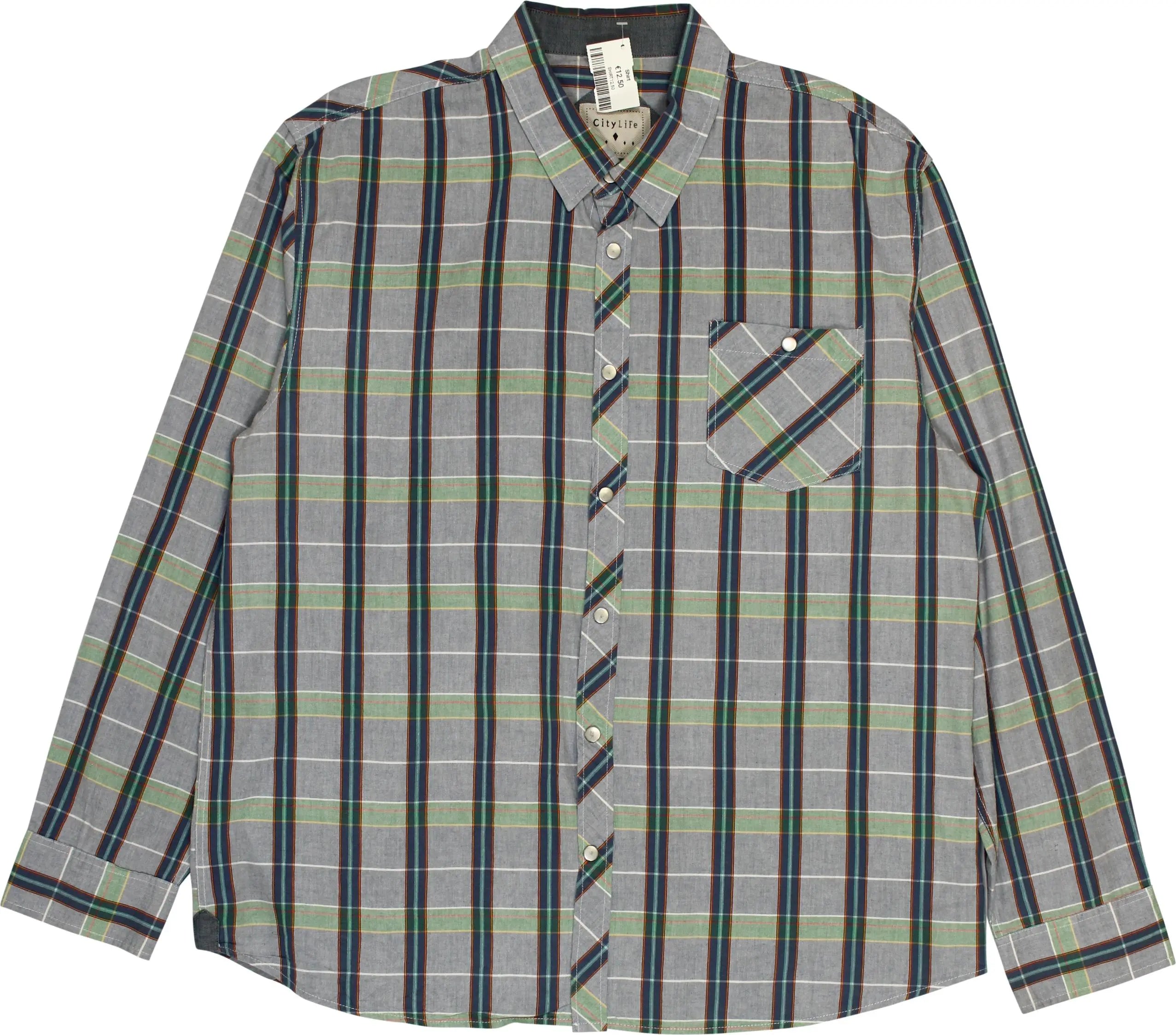 City Life - Checkered Shirt- ThriftTale.com - Vintage and second handclothing