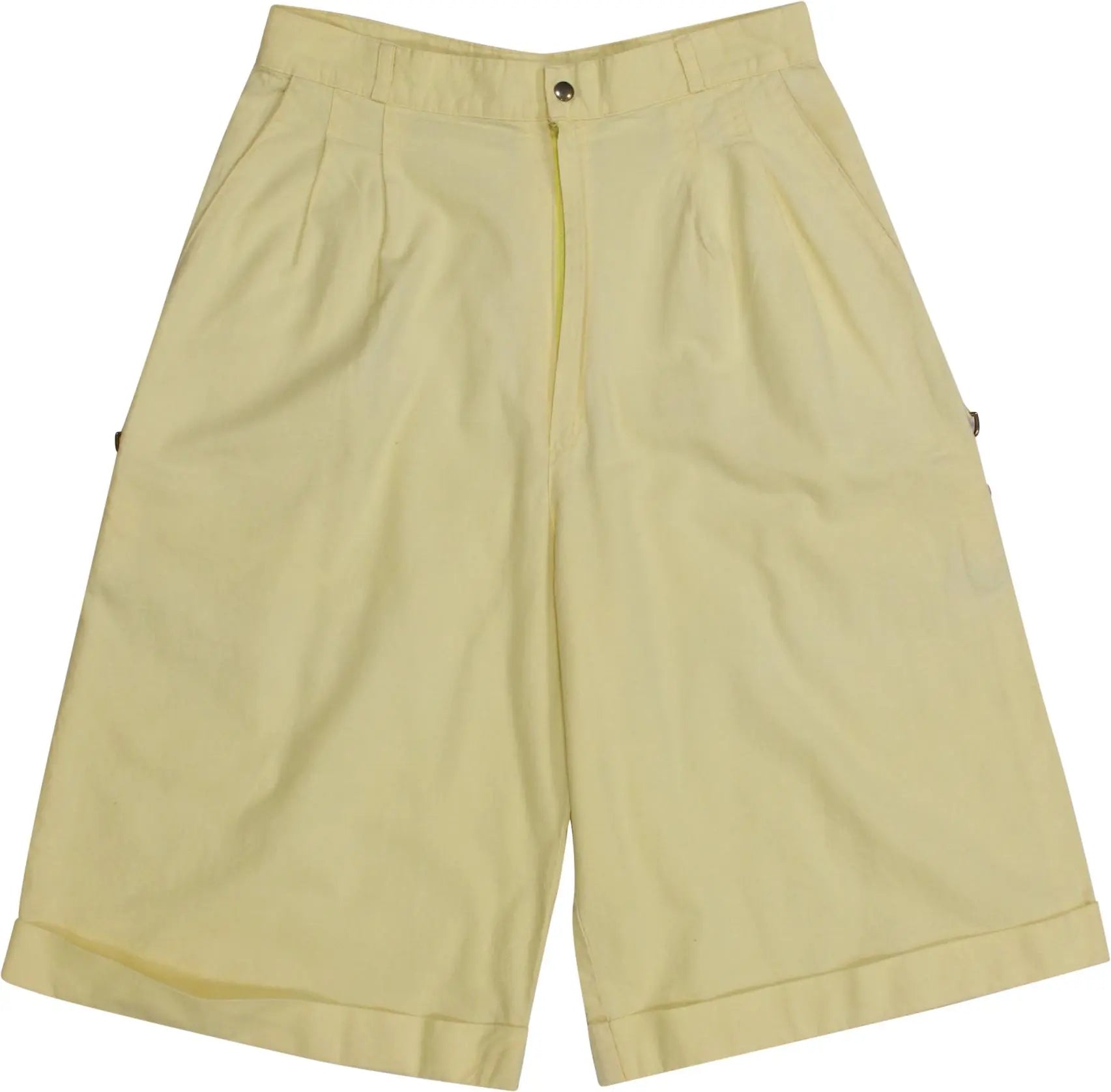 Claude Charel - Pastel Yellow Shorts- ThriftTale.com - Vintage and second handclothing